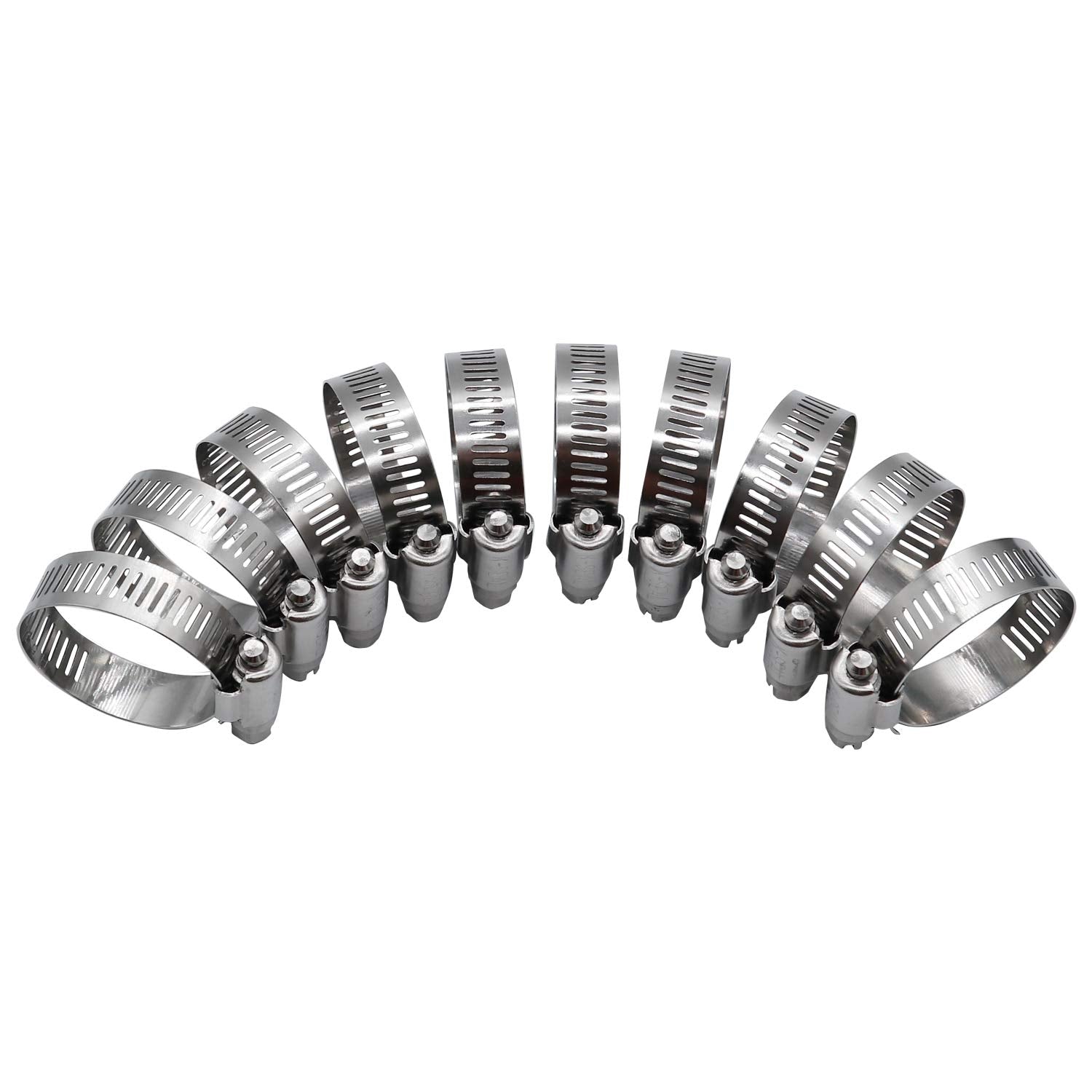 Roadformer 2 '' Worm Gear Hose Clamp - Sae 32 Size, Full Stainless Steel With 1/2 '' Band Width, Working Range 40Mm - 64Mmhose C