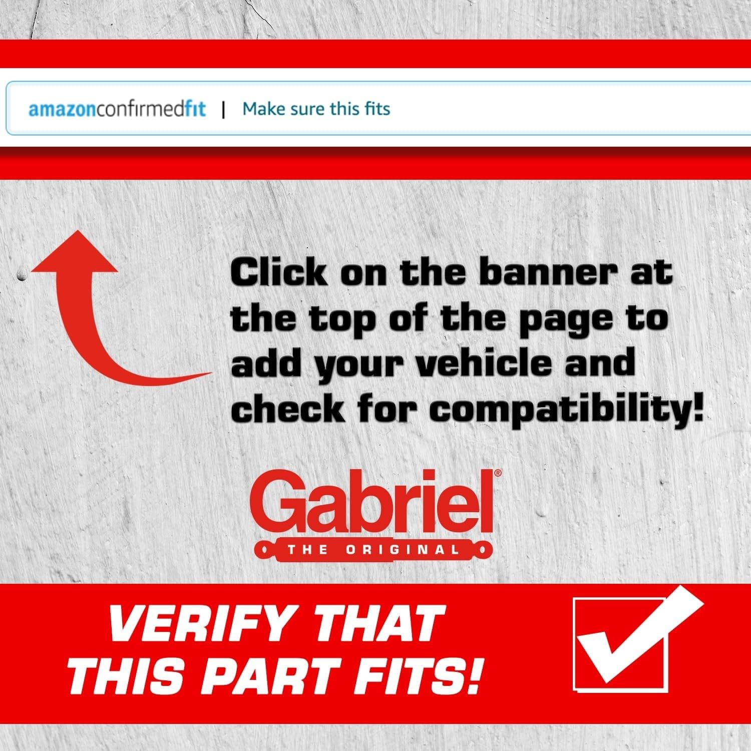 Gabriel G64146 Ultra Truck Rear Shock Absorbers For 15-18 Chevrolet City Express; 13-19 Nissan Nv200 (1 Pack)