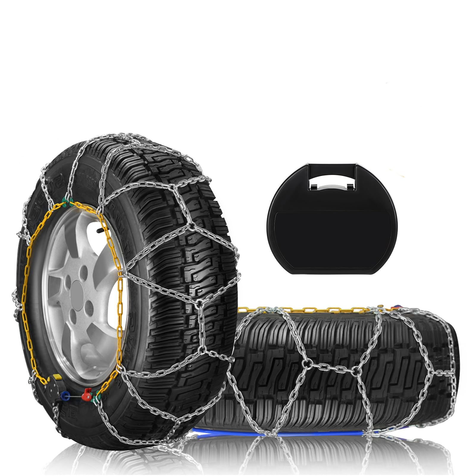 SCITOO HKN140 Snow Chains Quick Easy Installation,Tire Traction Chain For Car Pickup Trucks SUV,Adjustable Universal Emergency T