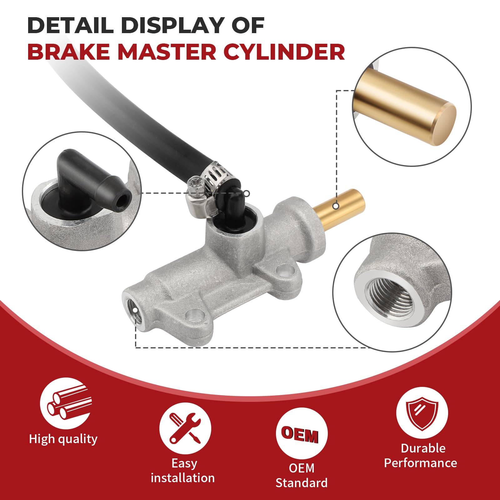 1910301 1910311 Rear Brake Master Cylinder Compatible with Polaris Sportsman Magnum Scrambler Trail Blazer Trail Boss Diesel Wor