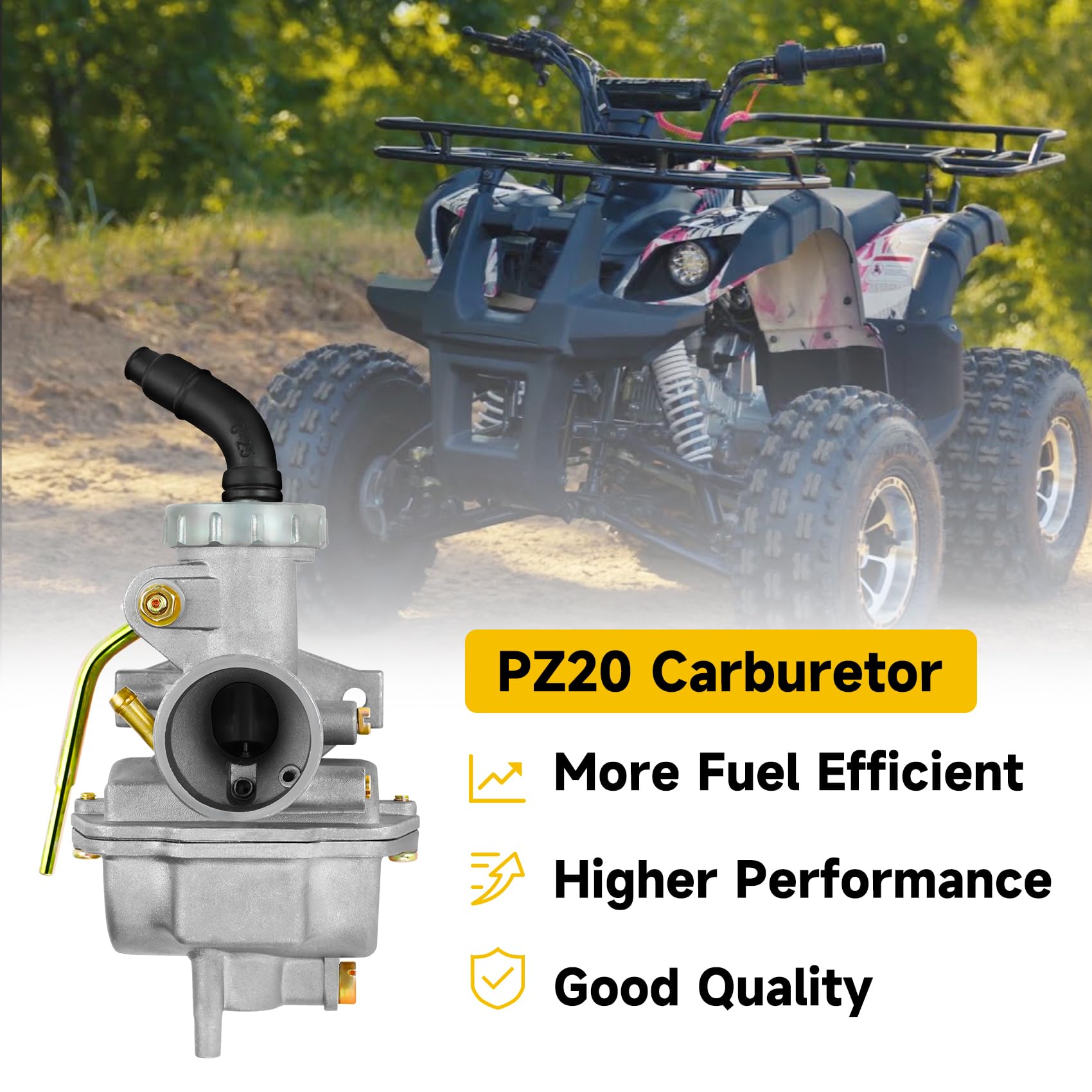 HIAORS PZ20 Carburetor Kit for TaoTao Coolster 125cc 110cc 50cc 70cc 90cc Chinese Kids ATV Quad 4 Wheeler Baja Sunl NST Kazuma R