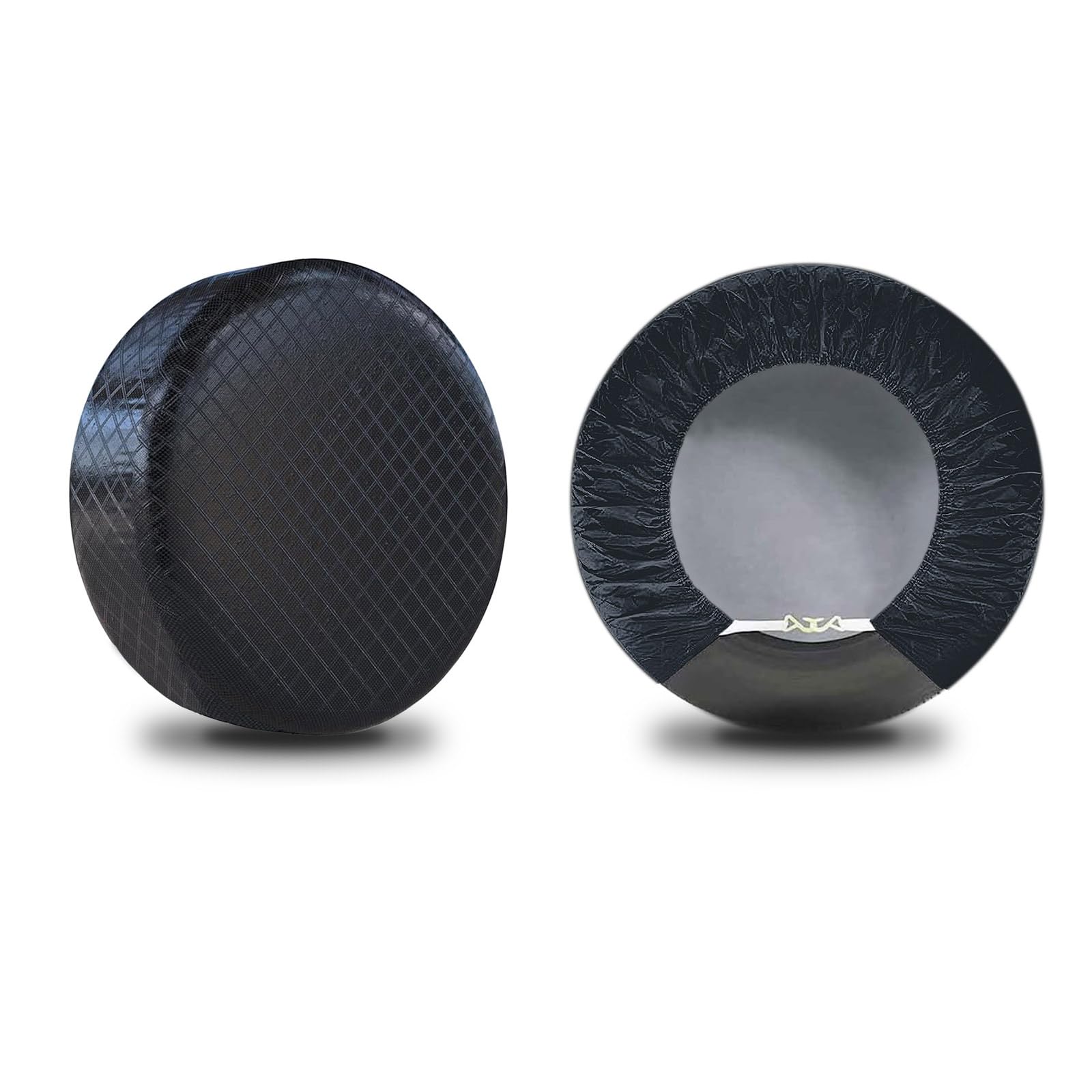 Amfor Set Of 2 Tire Covers,Waterproof Aluminum Film Tire Sun Protectors,Weatherproof Tire Protectors (Black-2Pcs, 24 ''-26 '')