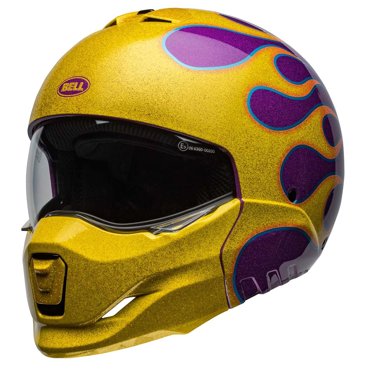 Bell Broozer Helmet (Gloss Ignite Purple/Yellow - Small)