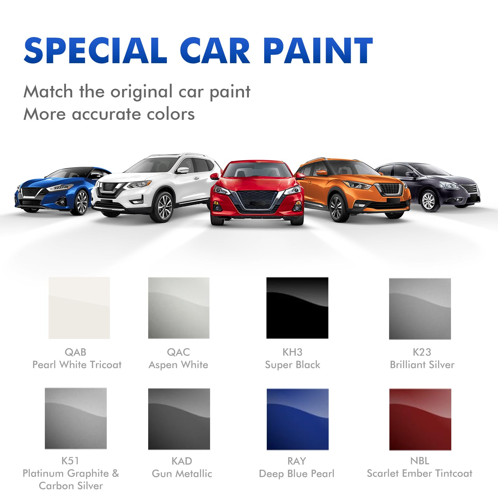 XTryfun QAC Aspen White Touch Up Paint Kit - 1 Fl Oz, DIY Scratch Repair for Nissan Sentra/Kicks/Versa/Armada