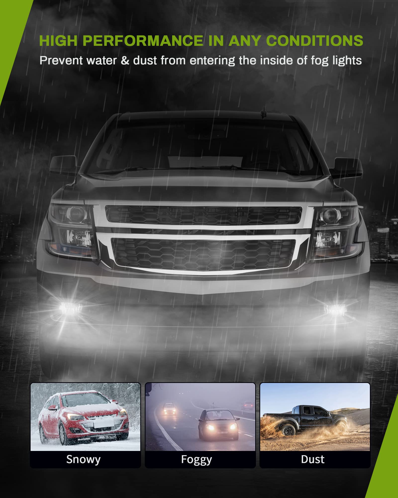 Autosaver88 Fog Lights Led Compatible With 2007 2008 2009 2010 2011 2012 2013 2014 2015 Chevy Silverado 1500/07-14 Silverado 250
