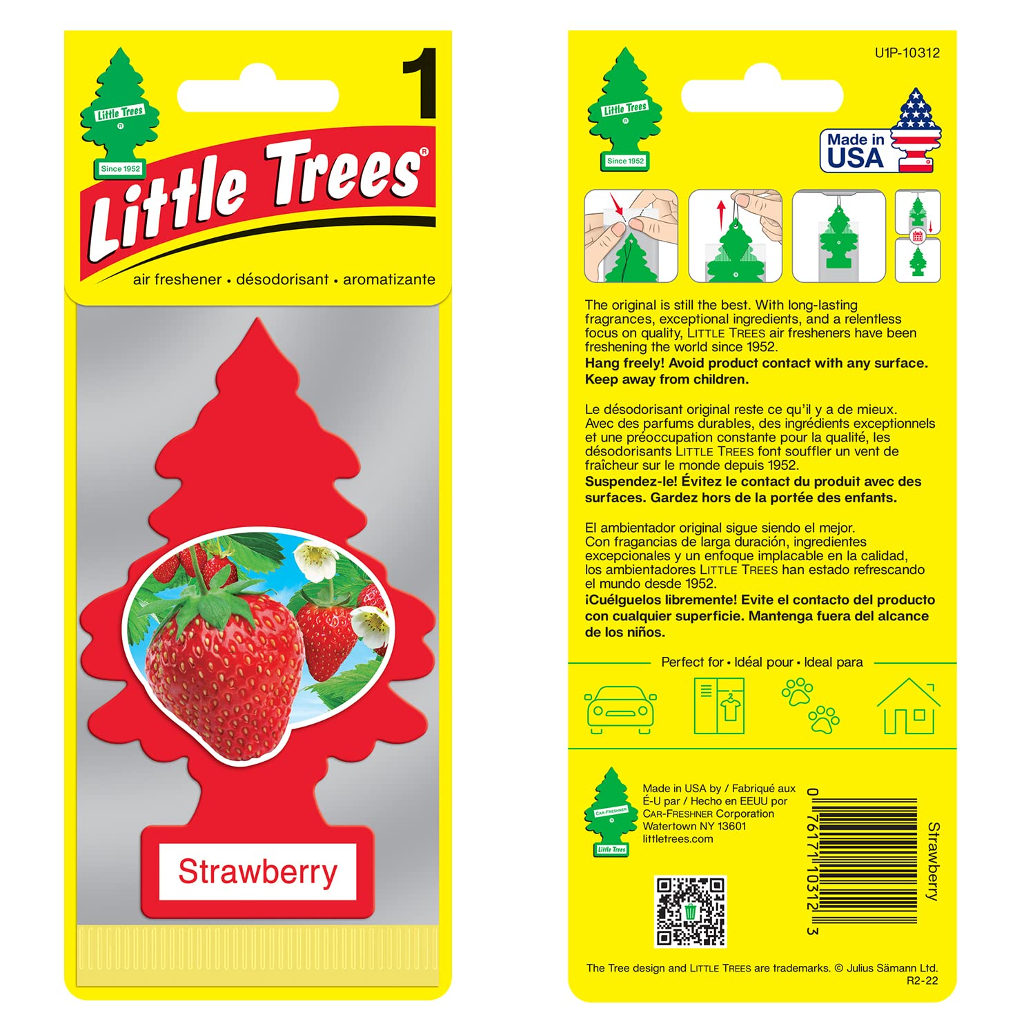 Little Trees Car Freshner 10312, Strawberry
