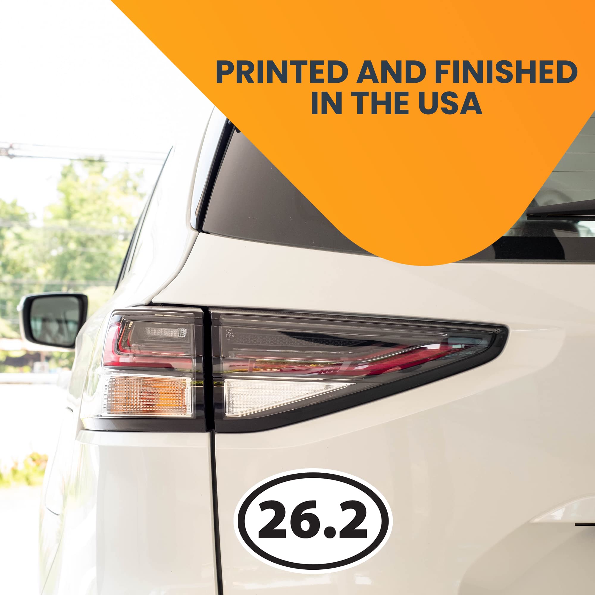 Magnet Me Up: 26.2 Marathon Black Oval Magnet Decal - 4X6 Inches, Automotive Magnet For Car, Truck, Suv - Runner'S Pride Car Mag