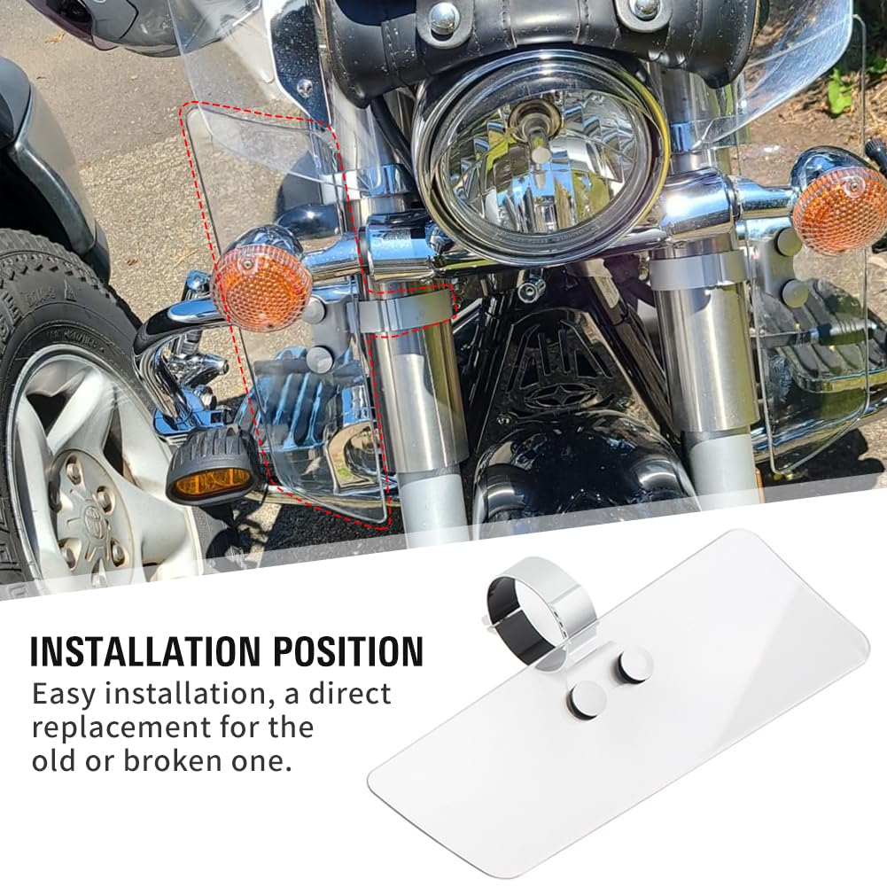 Newsmarts Motorcycle Front Fork Wind Deflector Shield For Honda Shadow Vt1100 Vt750 Vtx1300, For Kawasaki For Vulcan Classic Vn1