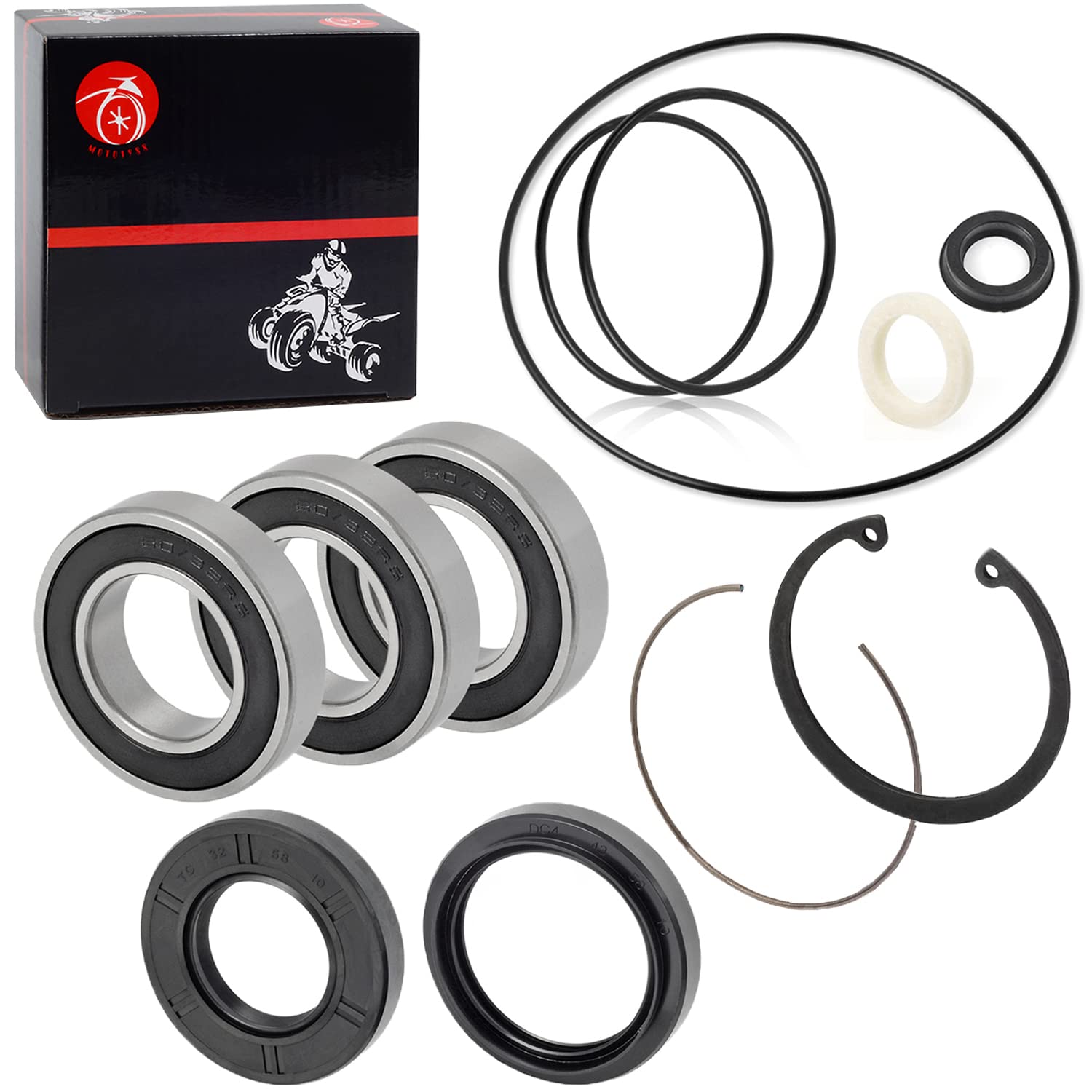 MOTO1988 Rear Axle & Brake Drum Seals Kit for Honda Recon 250 TRX250EX TRX250X 1997-2022 Model 91208-HF7-005