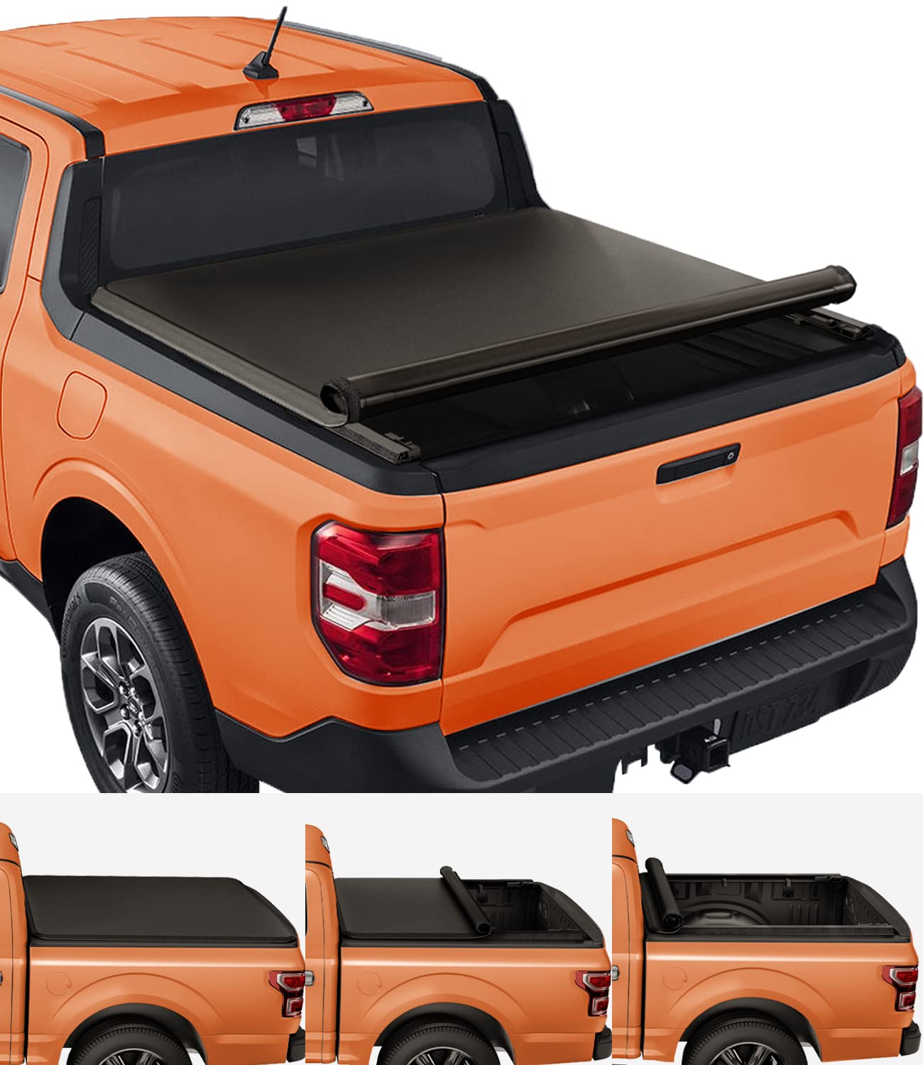 Tiptop Soft Roll-Up Tonneau Cover Truck Bed For 2022 2023 2024 2025 Ford Maverick 4.6Ft Bed (54.4'') | Tp1 |