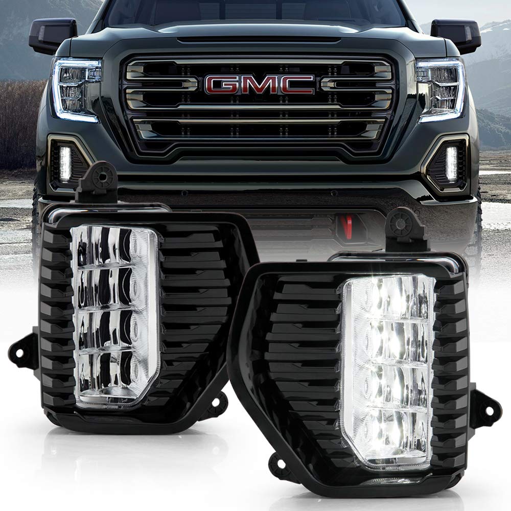 ACANII - For 2019-2021 GMC Sierra 1500 2022 Sierra 1500 Limited LED Bumer Fog Lights Driving Lamps w/Switch Left+Right
