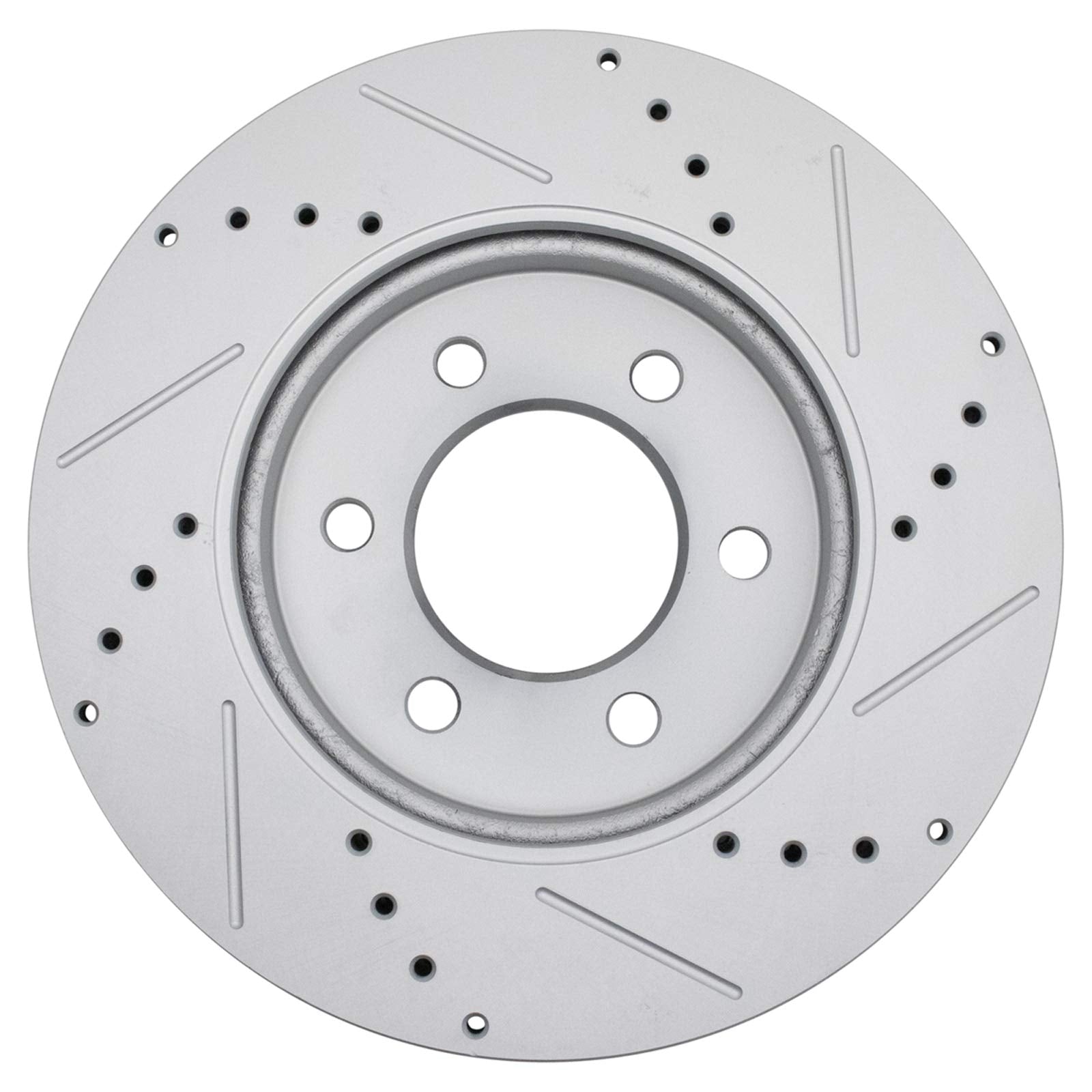 Trq Front Performance Brake Rotors Set Premium G-Coated Cross Drilled & Slotted Compatible With 2003-2006 Ford Expedition Lincol