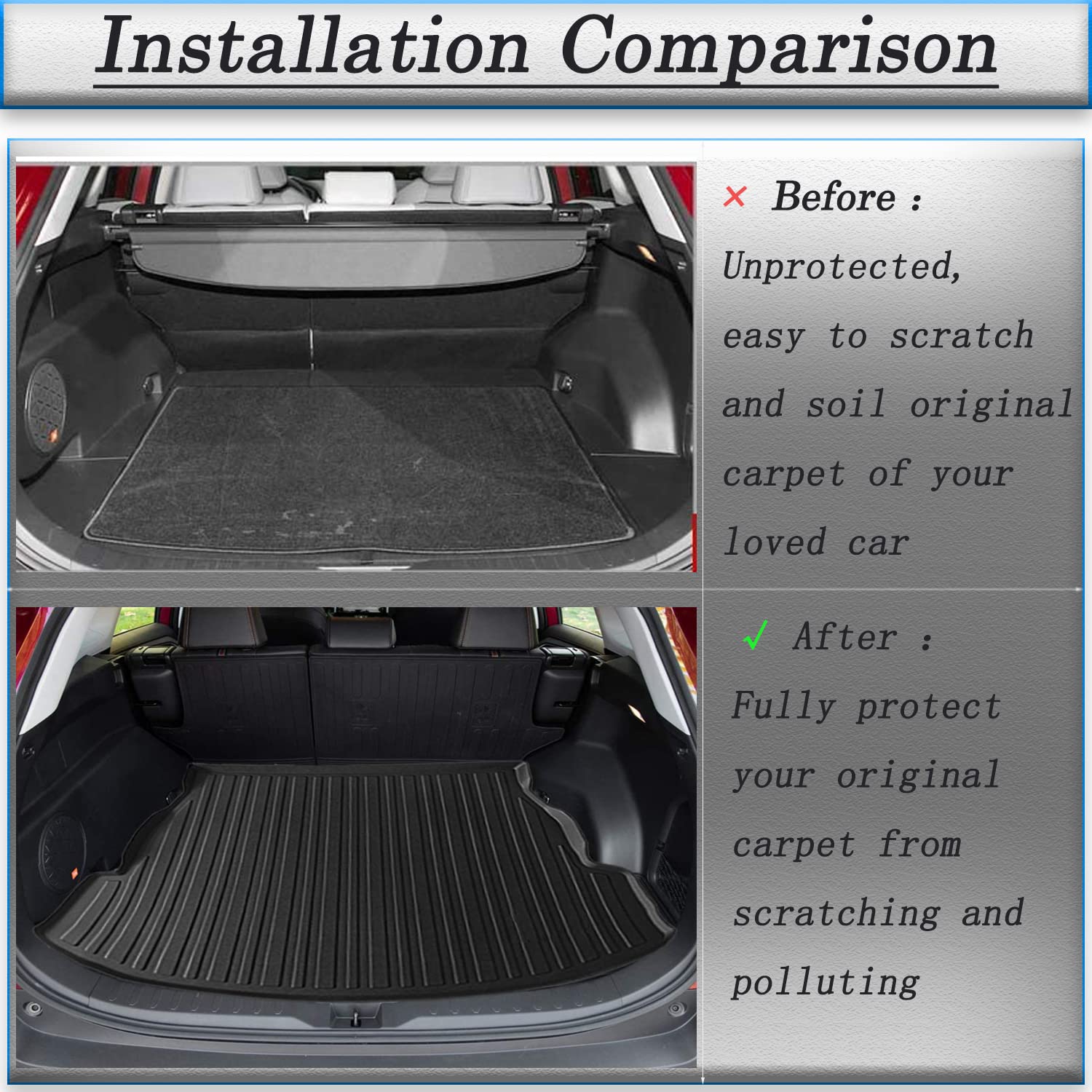 Crv Cargo Liner - Compatible With 2017-2022 Honda Cr-V Model,Not For Subwoofer/2018 Crv Touring/2020 2021 2022 Crv Hybrid,All-We