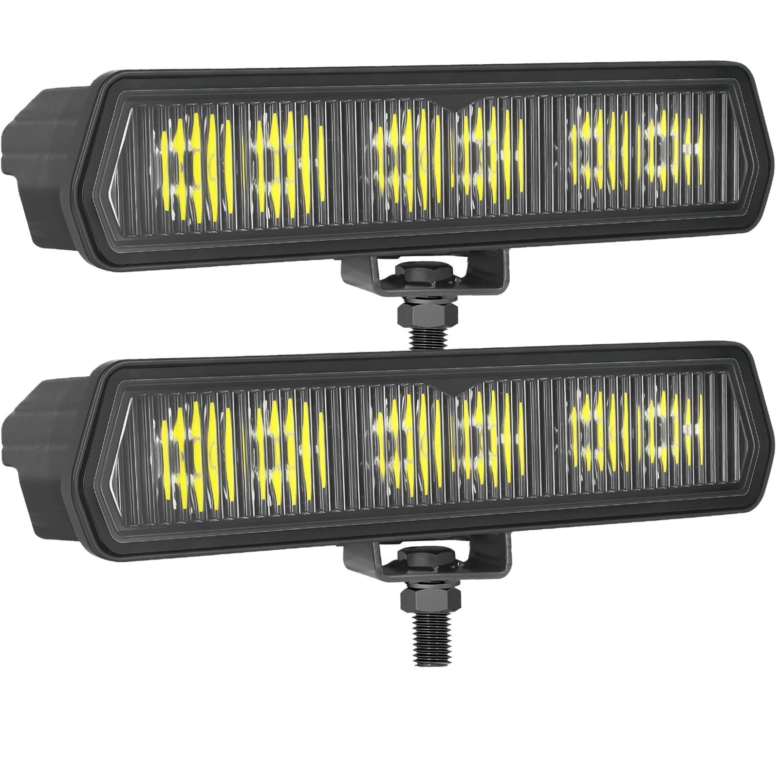 6 Inch LED Light Bar, SWATOW INDUSTRIES 6 CREE LED Pods Driving Flood Offroad Light Ditch Pod Lights Bumper Mounts Waterproof Fo