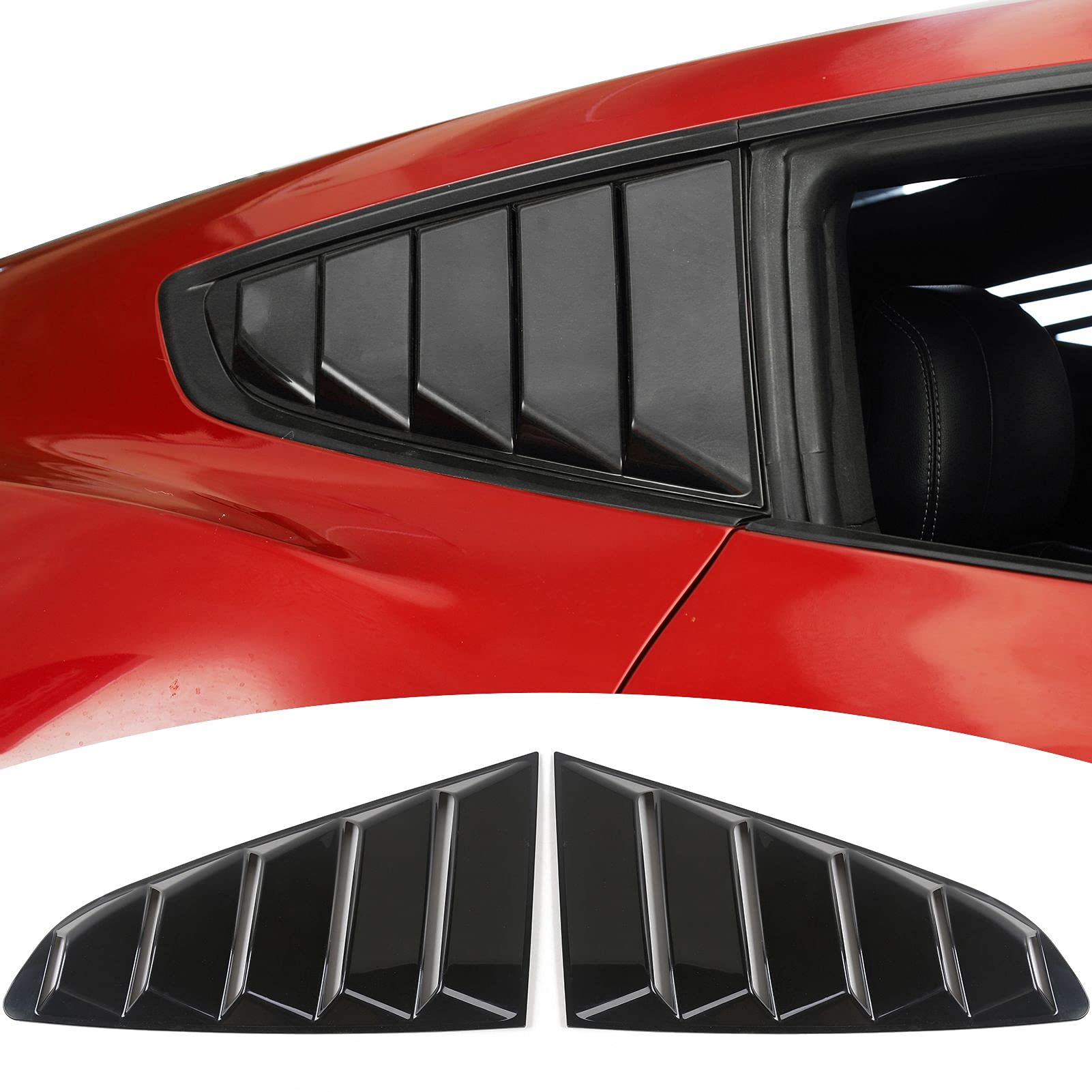 RT-TCZ Rear Quarter Side Window Scoop Louvers Sun Shade Cover Wind Vent Air Deflector Decoration Exterior Accessories for Ford M