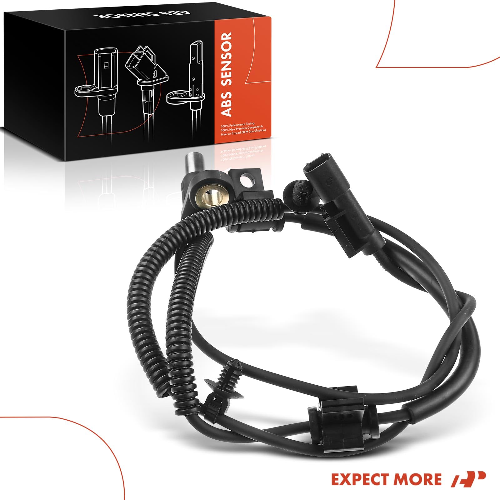 A-Premium Abs Wheel Speed Sensor Compatible With Ford Models - For F-250 Super Duty/F-450 Super Duty/F-550 Super Duty 2011-2013,