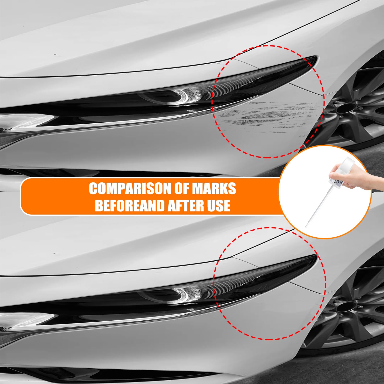 41V Soul Red Metallic Tricoat Touch Up Paint for Mazda, Car Paint Pen Scratch Repair Two-In-One Touch Up Paint, Premium Car Scra