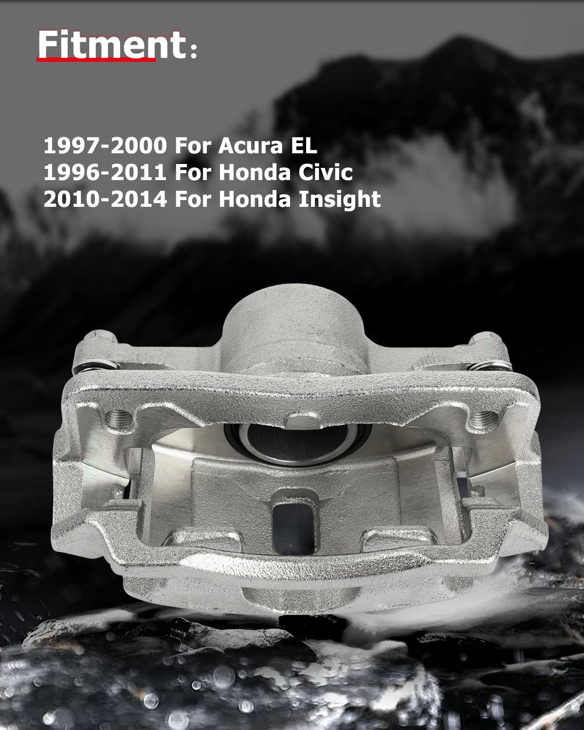 cciyu 19B1832 19B1833 Front Left & Right Brake Calipers With Bracket For Acura For EL 1997-2000,For Honda For Civic 1996-2011,Fo