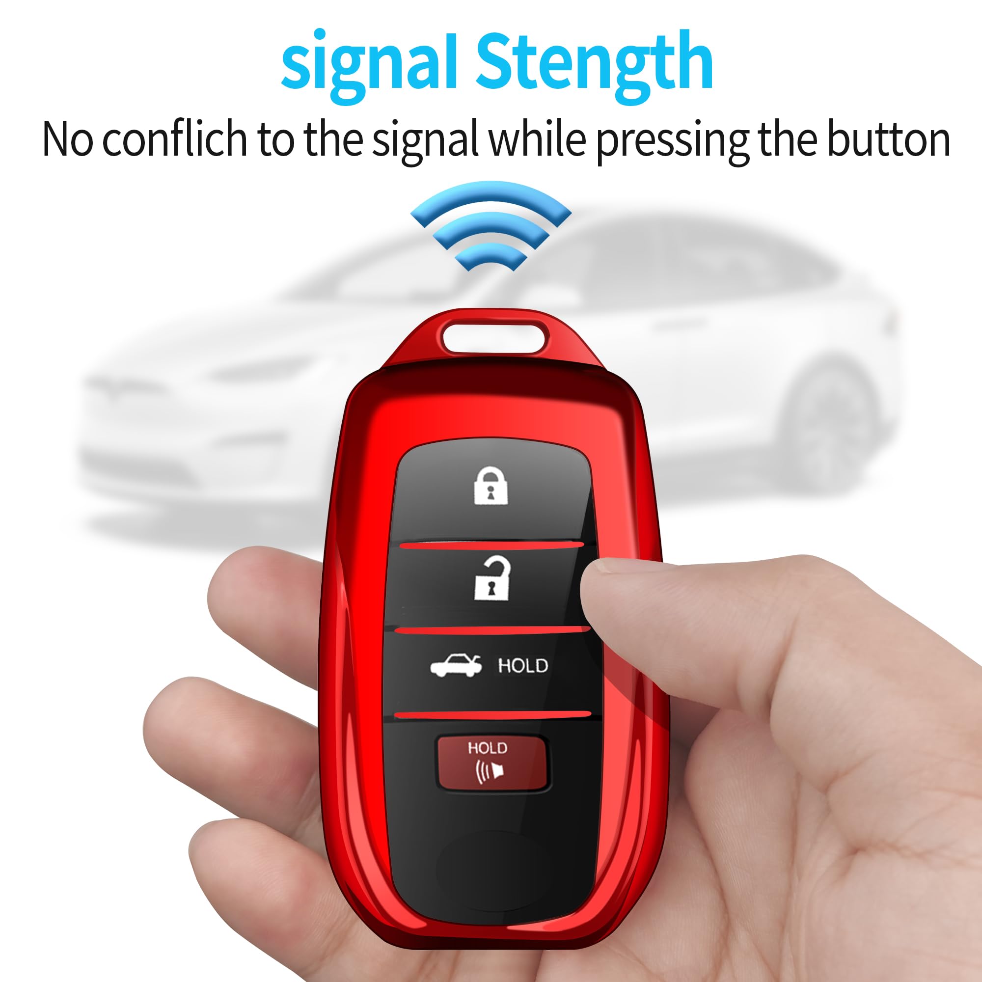 Tukellen For Toyota Key Fob Cover Soft Key Shell Case For 2025 Camry 2019-2025 Land Cruiser,2021-2025 Sienna Venza Hilux Fortune
