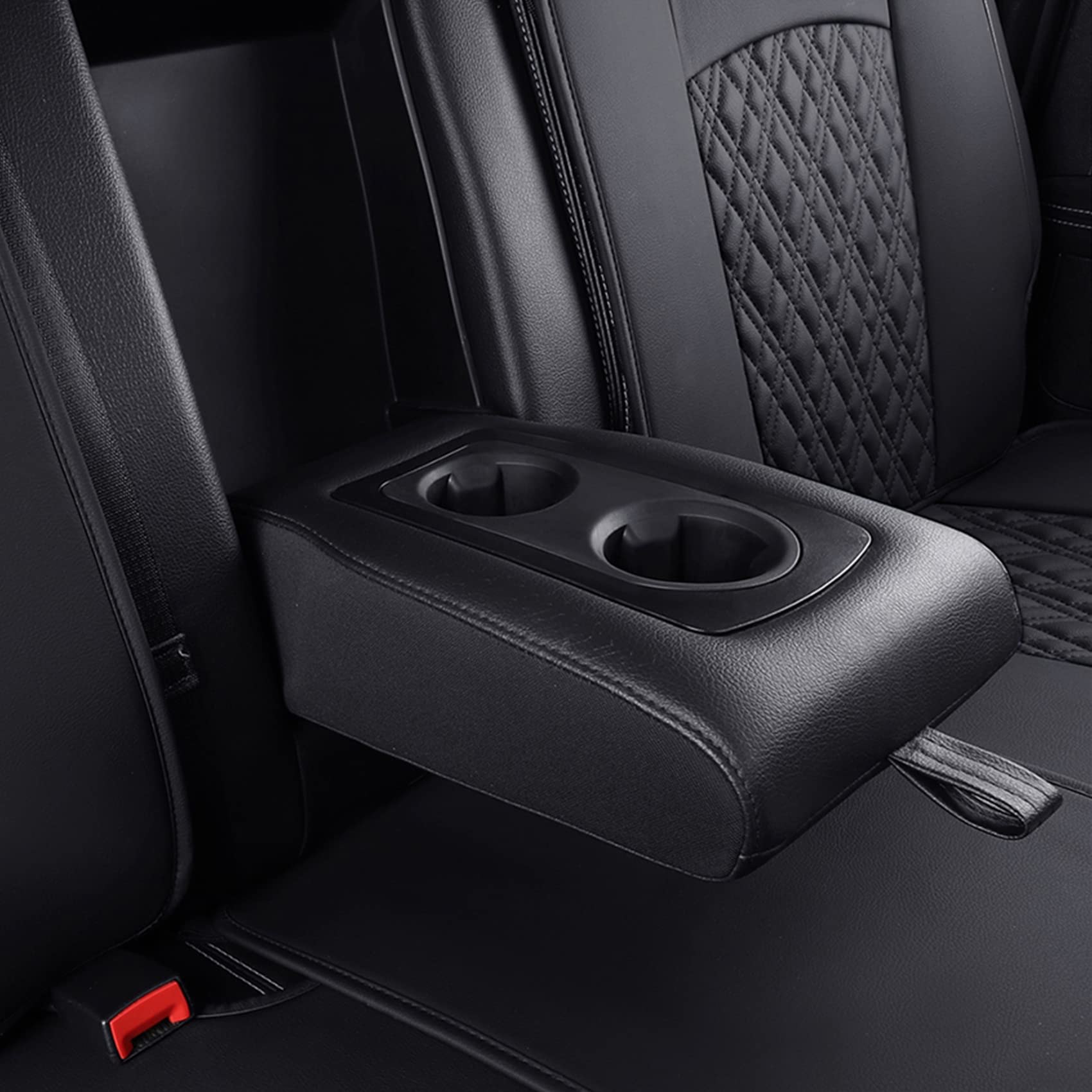 YIERTAI Car Seat Covers for Dodge Ram 2009-2023, Custom Fit, Waterproof Faux Leather, Black, Model HM-YFRAM-HP-BLACK, Split Bench 40