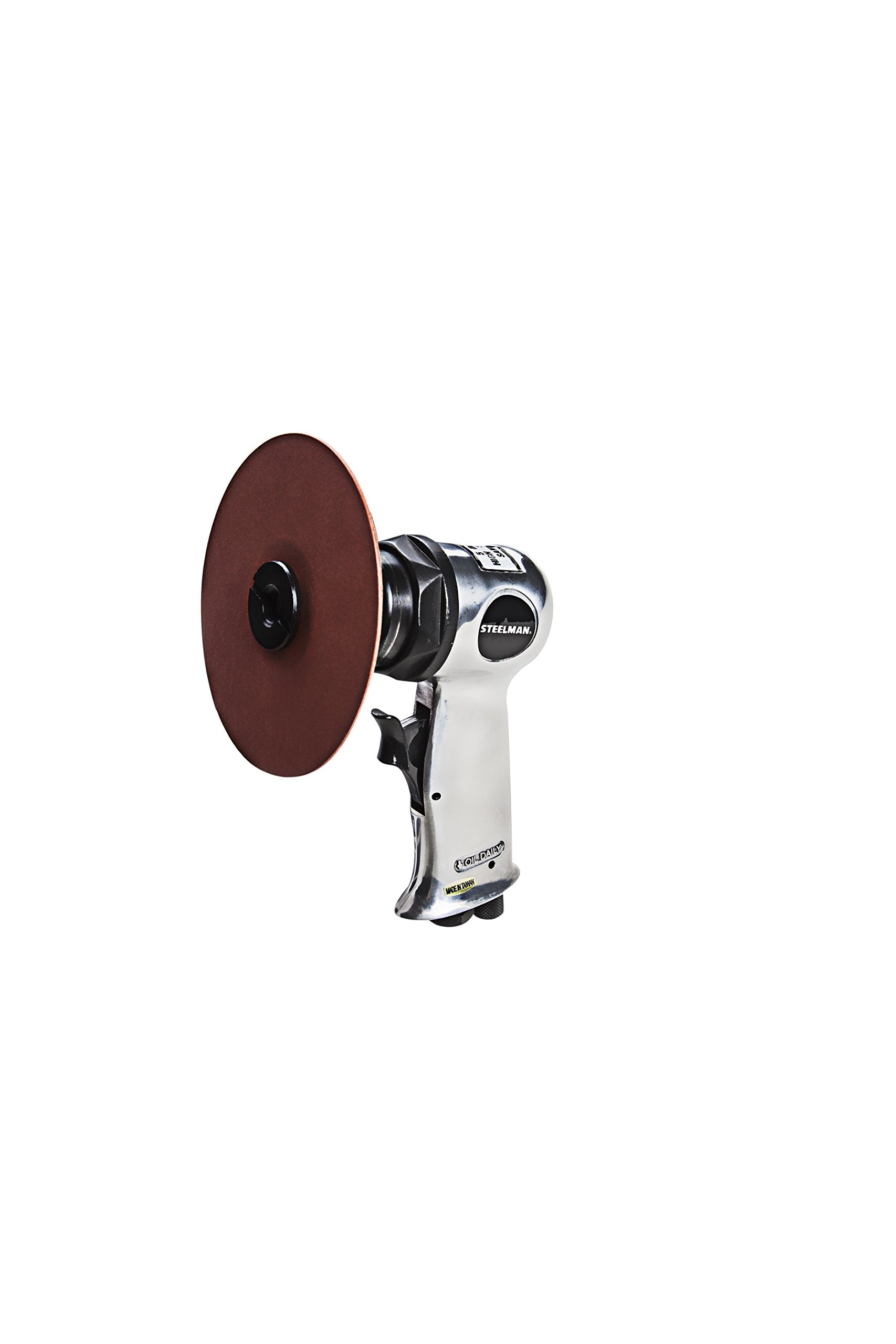 Steelman 5inch HighSpeed Air Sander, Pneumatic Sander for Welding and Automotive Bodywork, 18,000 RPM, Builtin Regulator