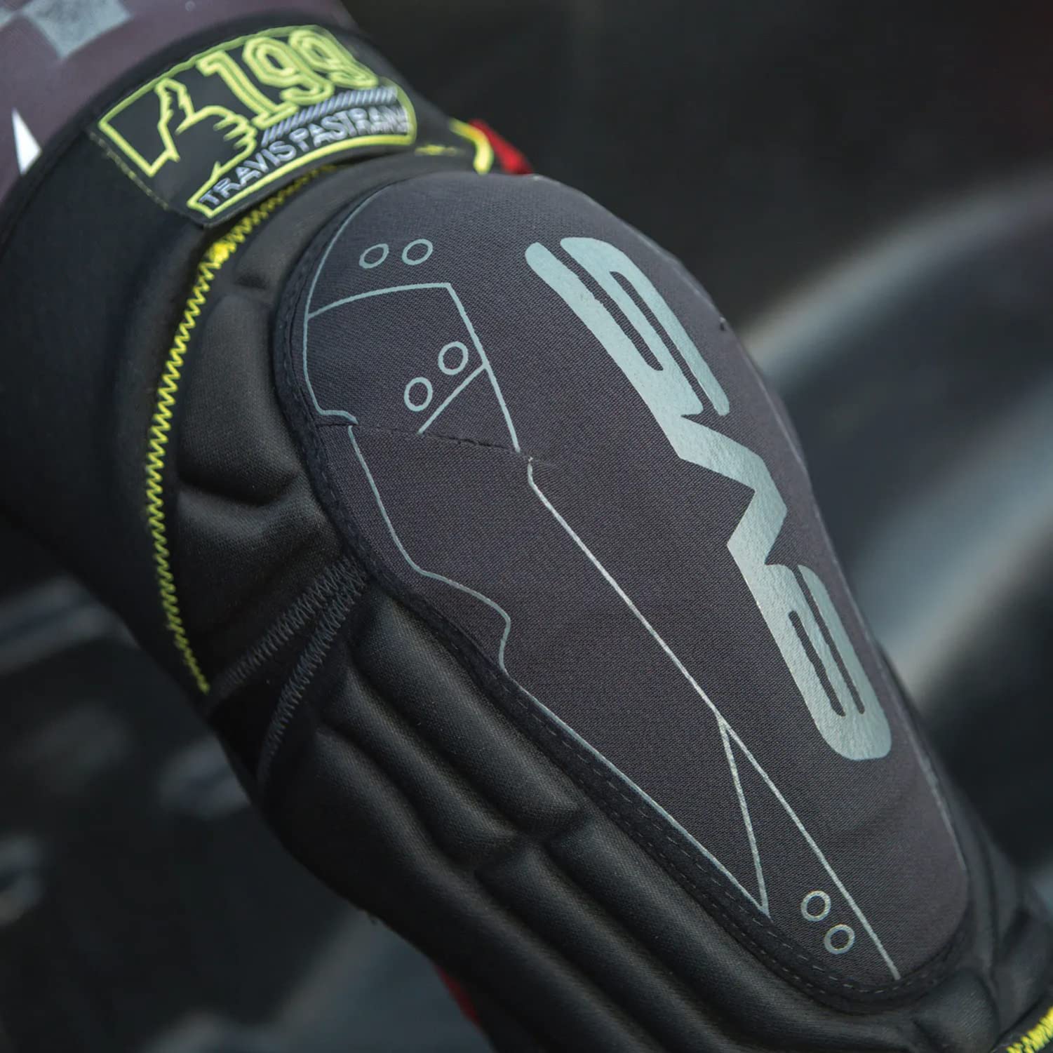 EVS SPORTS TP199 Knee/Shin Guard - Lightweight, Impact-Resistant, Large/X-Large, Black/Hi-viz Yellow, Polymer Material