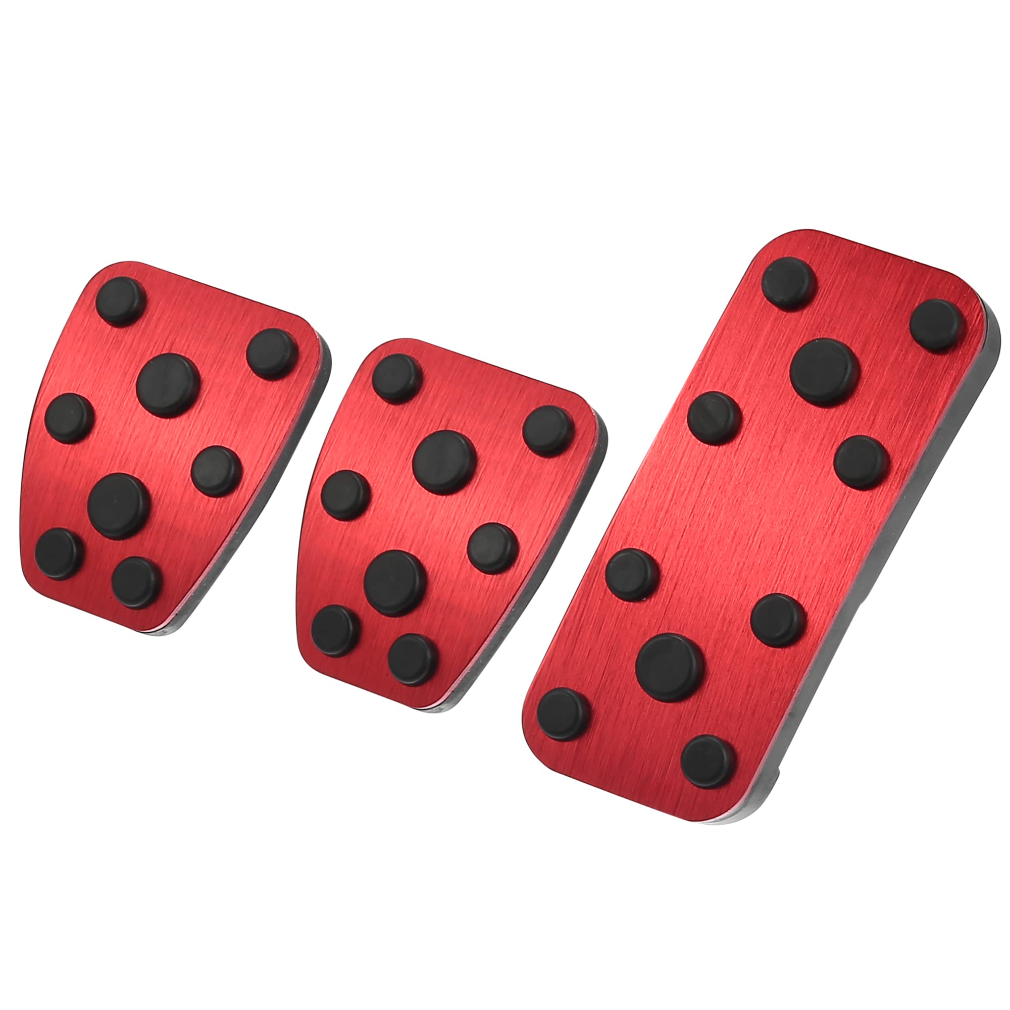 X AUTOHAUX Anti Slip Aluminum Alloy Car Foot Pedal Pads Accelerator Gas Brake Clutch Pedal Cover Kit for Subaru Impreza GE GH GR