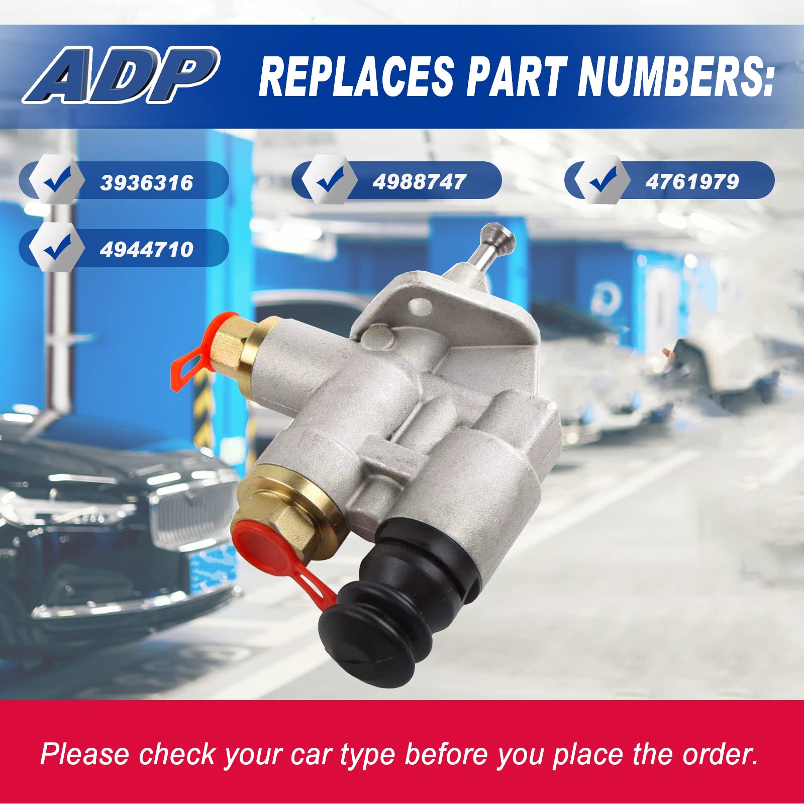 ADP Diesel Fuel Lift Pump for Dodge Ram 6CT, Model 3936316, Replacement Electric Pump for Cummins 5.9L, 1994-1998 RAM 2500