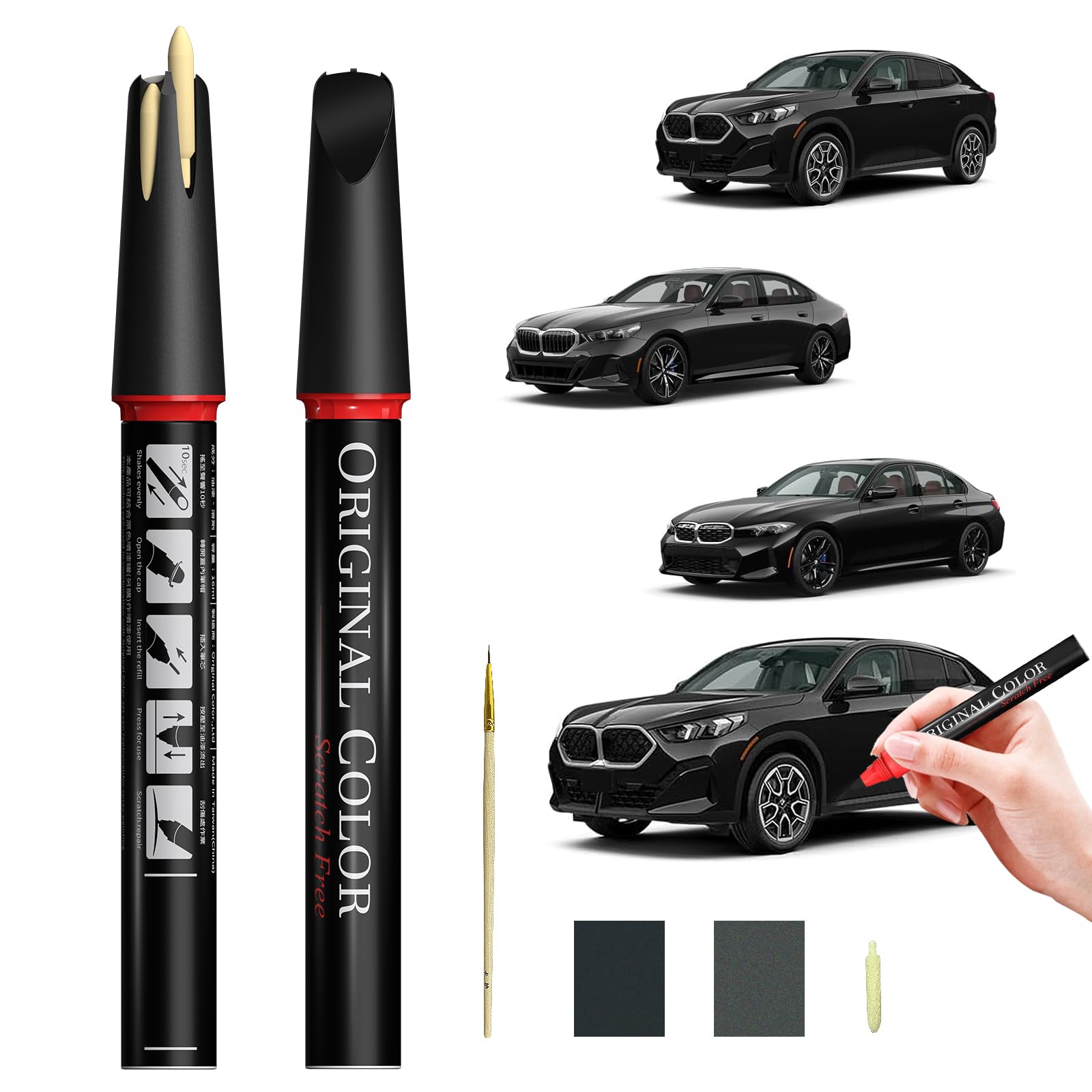 Carhoo X03 Ruby Black Touch Up Paint Suitable For BMW, Genuine Custom Color Absoulutely Without Color Differences (16ml)