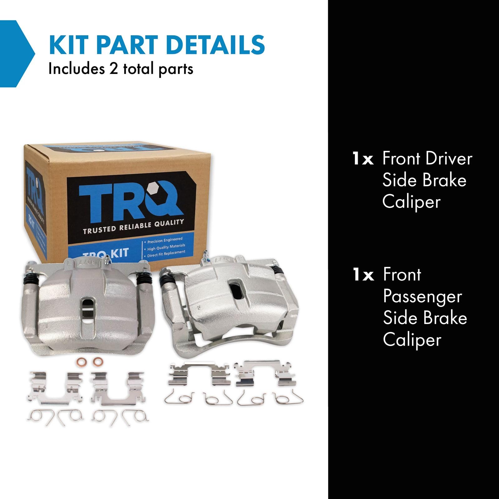 Trq Front Brake Caliper Set Compatible With 2014-2018 Nissan Rogue