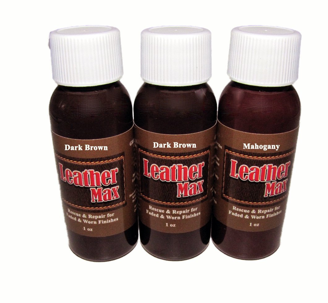 Leather Max Complete Leather Refinish, Restore, Recolor & Repair Kit/Now With 3 Color Shades To Blend With/Leather & Vinyl Refin