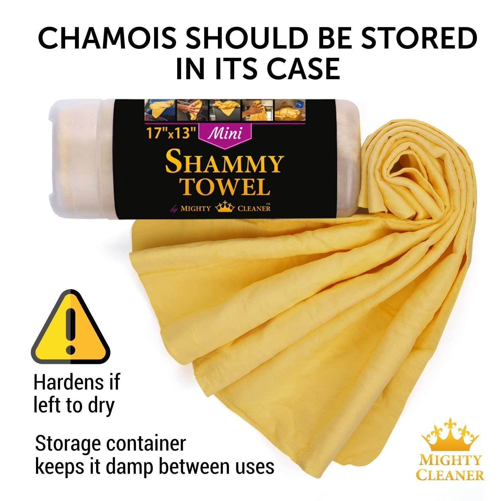 Premium 2Pk Mini +1 Free Shammy Cloth For Car Drying - (17X13) - Super Absorbent Chamois Towel For Car - Reusable Shammy Towel F