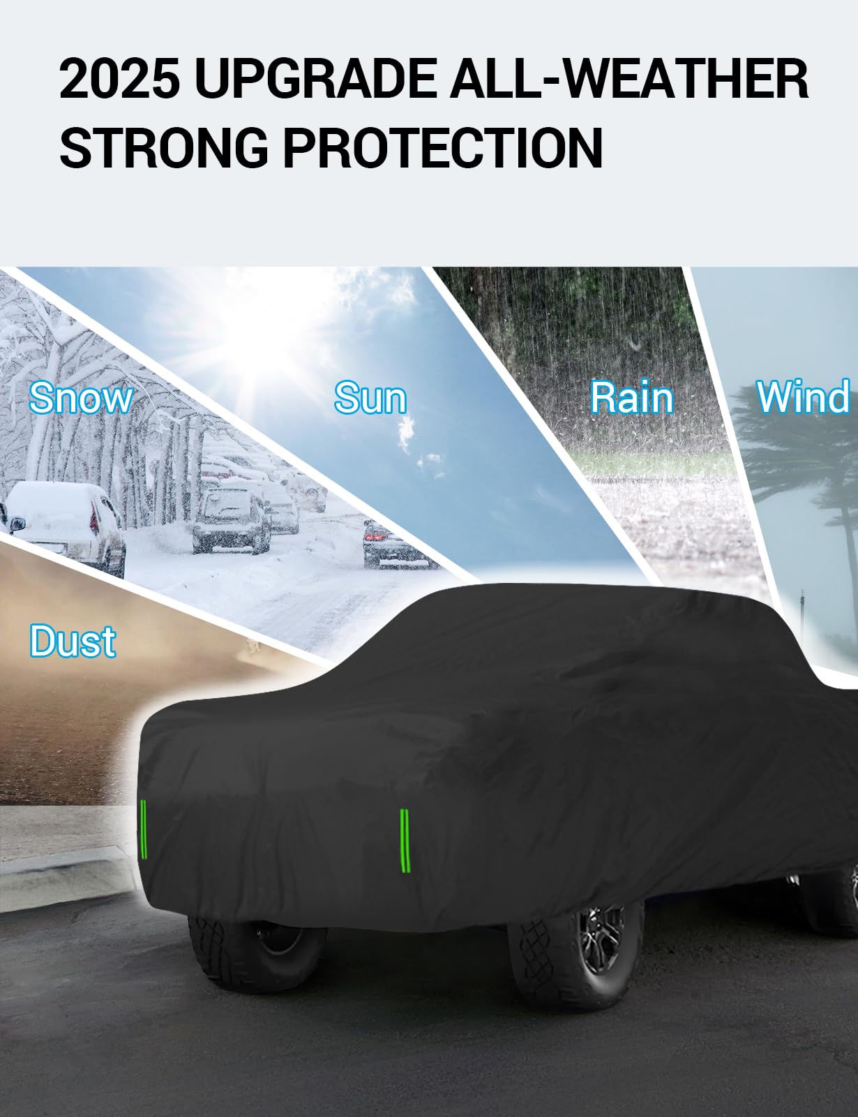 Proadsy 2025 Upgrade Car Cover Compatible With Chevrolet Chevy Silverado 1500 2019-2024 2025 Windproof All Weather Waterproof Su
