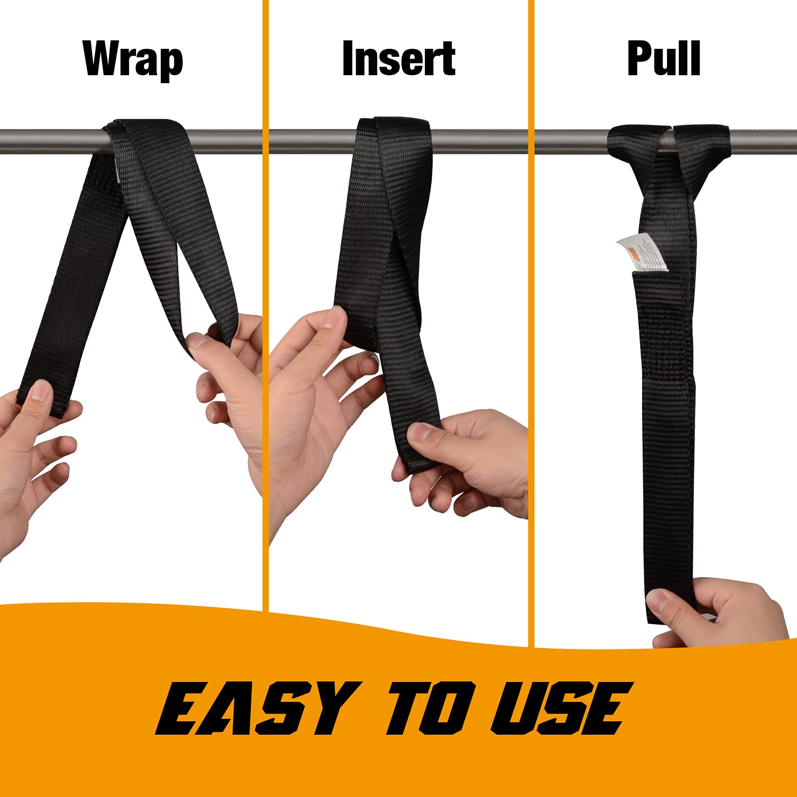 Soft Loop Tie Down Straps - 1.5 X 18 Inches, 8800Lbs Breaking Strength, Soft Loops For Securing Atv, Utv, Motorcycles, Scooters,