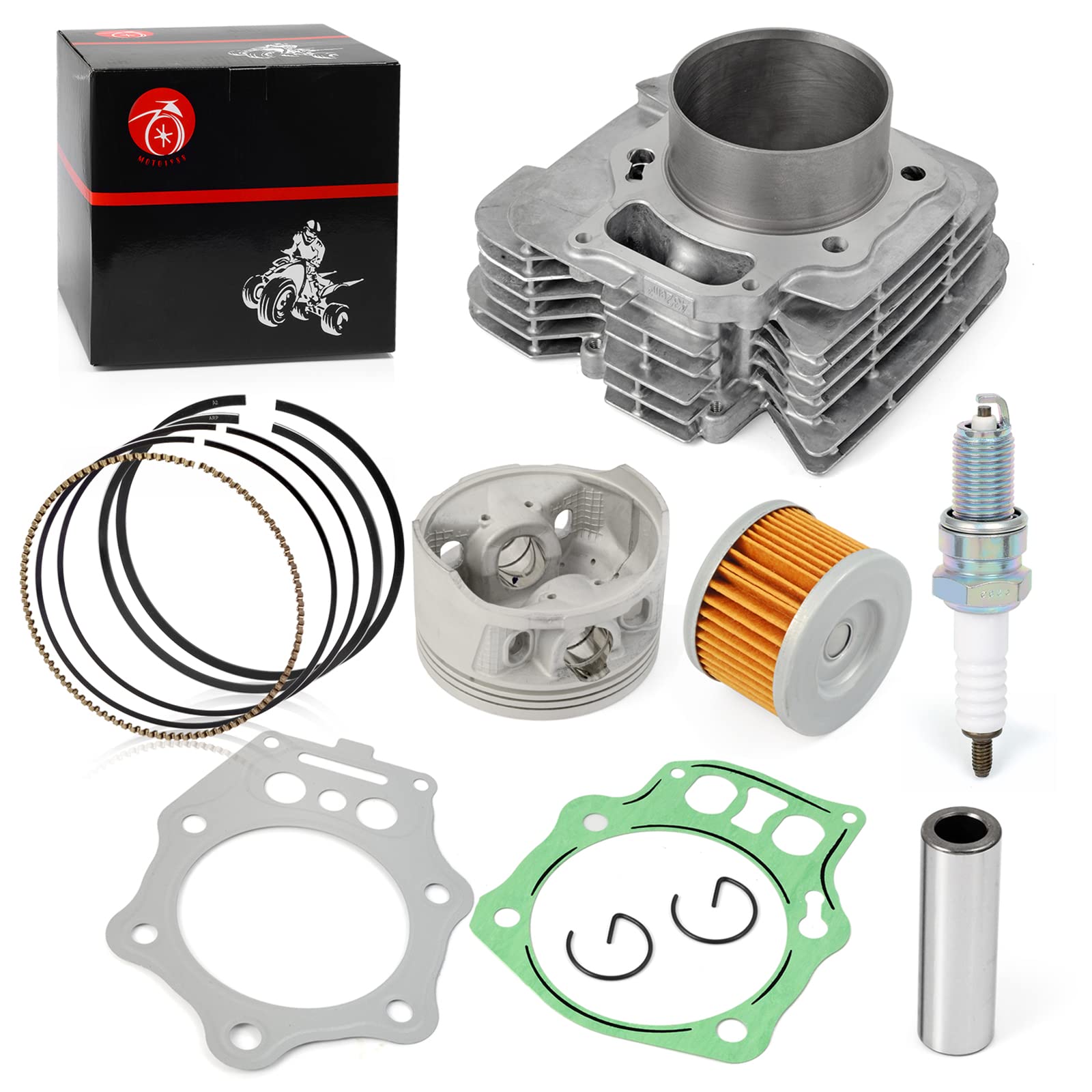 Cylinder Top End Kit Piston Ring Compatible With Honda 1998-2004 Foreman 450 Trx450 Trx450S Trx450Es Trx450Fe Trx450Fm 4X4 12100