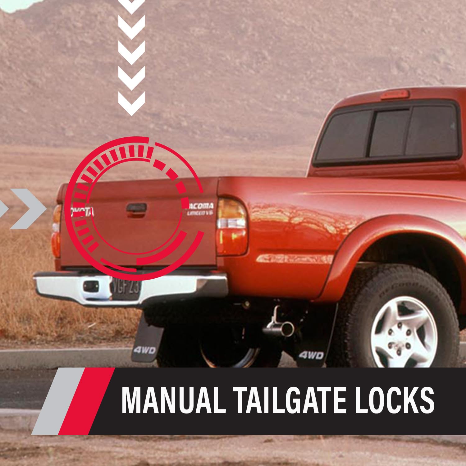 Pop & Lock Pl5511 Spruce Mica Manual Tailgate Lock For Toyota Tacoma (Standard Lock)