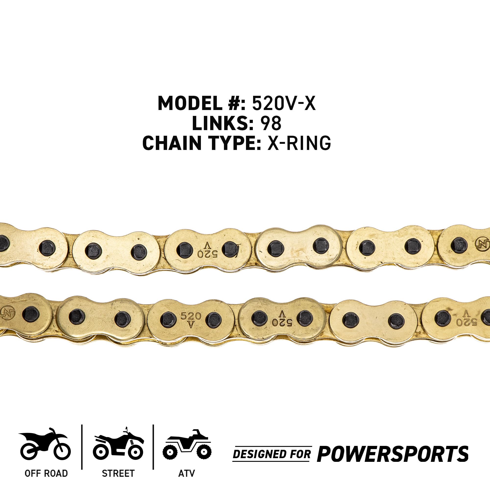 Niche Drive Sprocket Chain Combo For Yamaha Raptor 700 Yfz450R Front 14 Rear 38 Tooth 520V-X X-Ring 98 Links