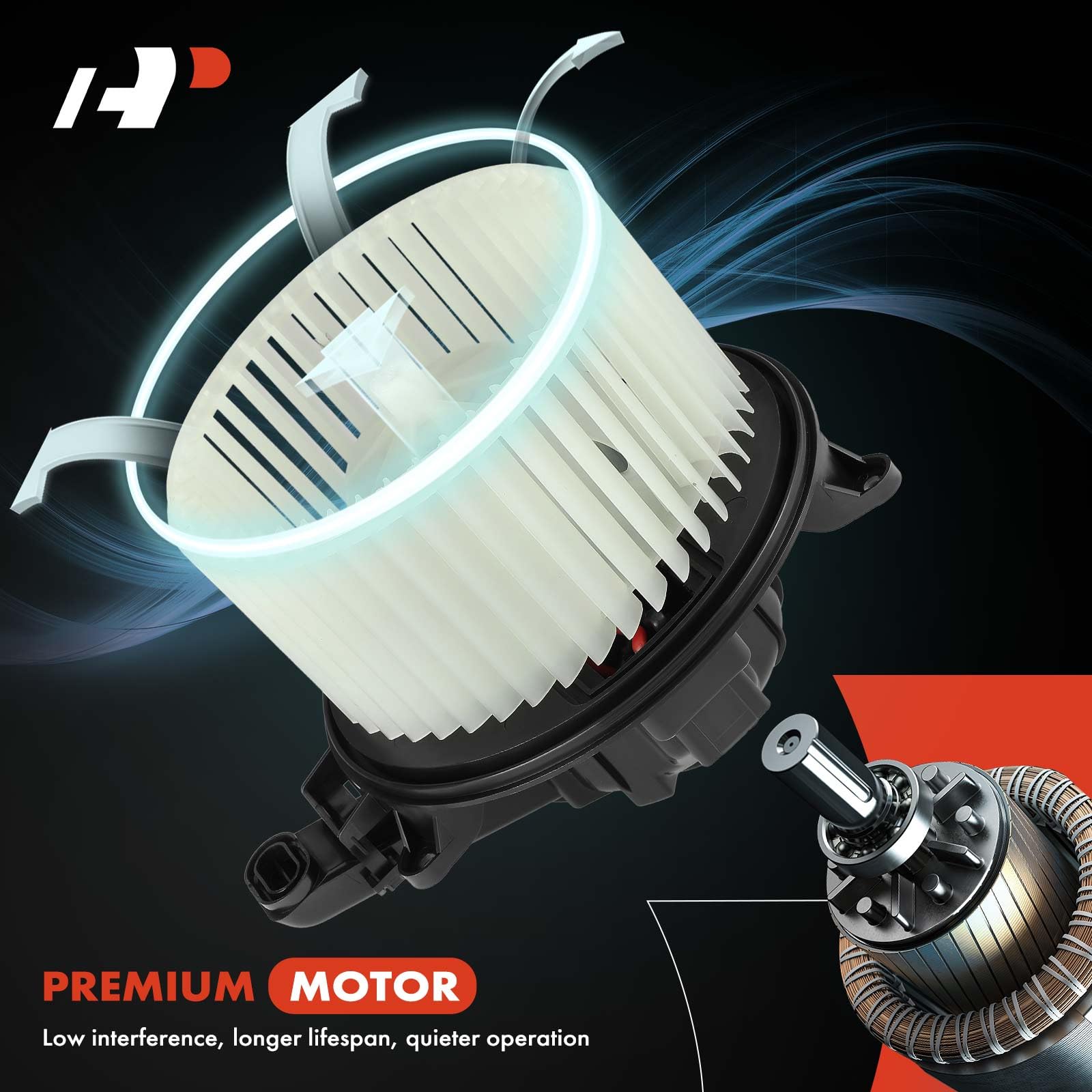 A-Premium HVAC Heater Blower Motor with Fan Cage Compatible with Ford & Lincoln Vehicles - F-150 2009-2014, Expedition 2009-2017