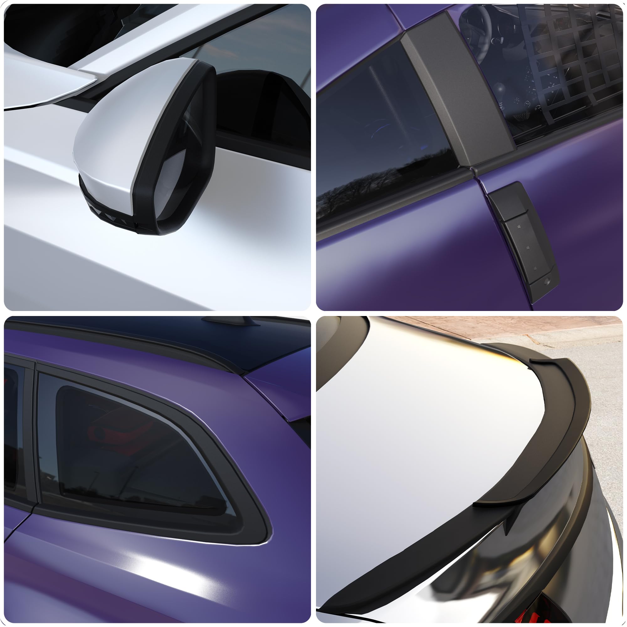 Arespark Matte Black Vinyl Wrap, Self-Adhesive Matte Vinyl Tape For Black Out Chrome Delete Window Trim, Car Chrome Delete Tape