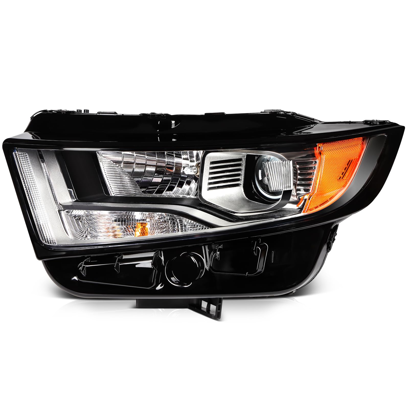 LBRST Headlight Assembly Fit 2015-2018 for Edge Driver Side Headlight Black Housing Amber Reflector FT4Z13008F