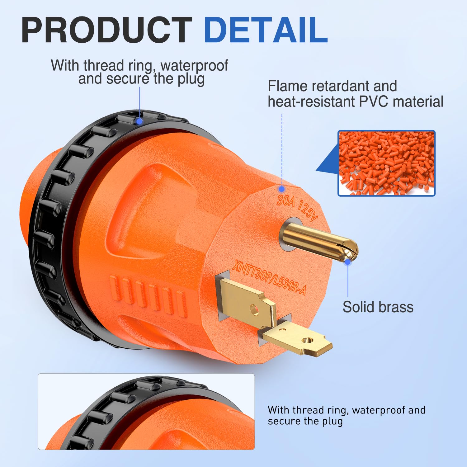 Nilight 30 Amp To 30 Amp Rv Power Adapter Twist Locking Connector Tt-30P To L5-30R 30A Male Plug To 30A Female Receptacle For Rv