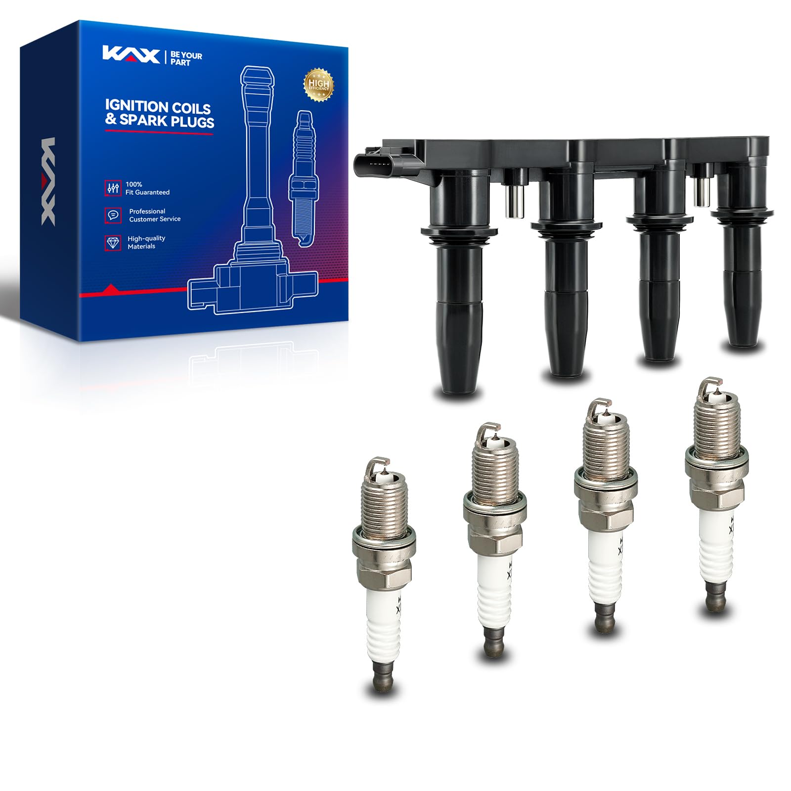 OEM Performance Set of 6 UF303 Ignition Coils & Double Iridium Spark Plug Fits for Chevy Trailblazer Colorado Trailblazer EXT GM
