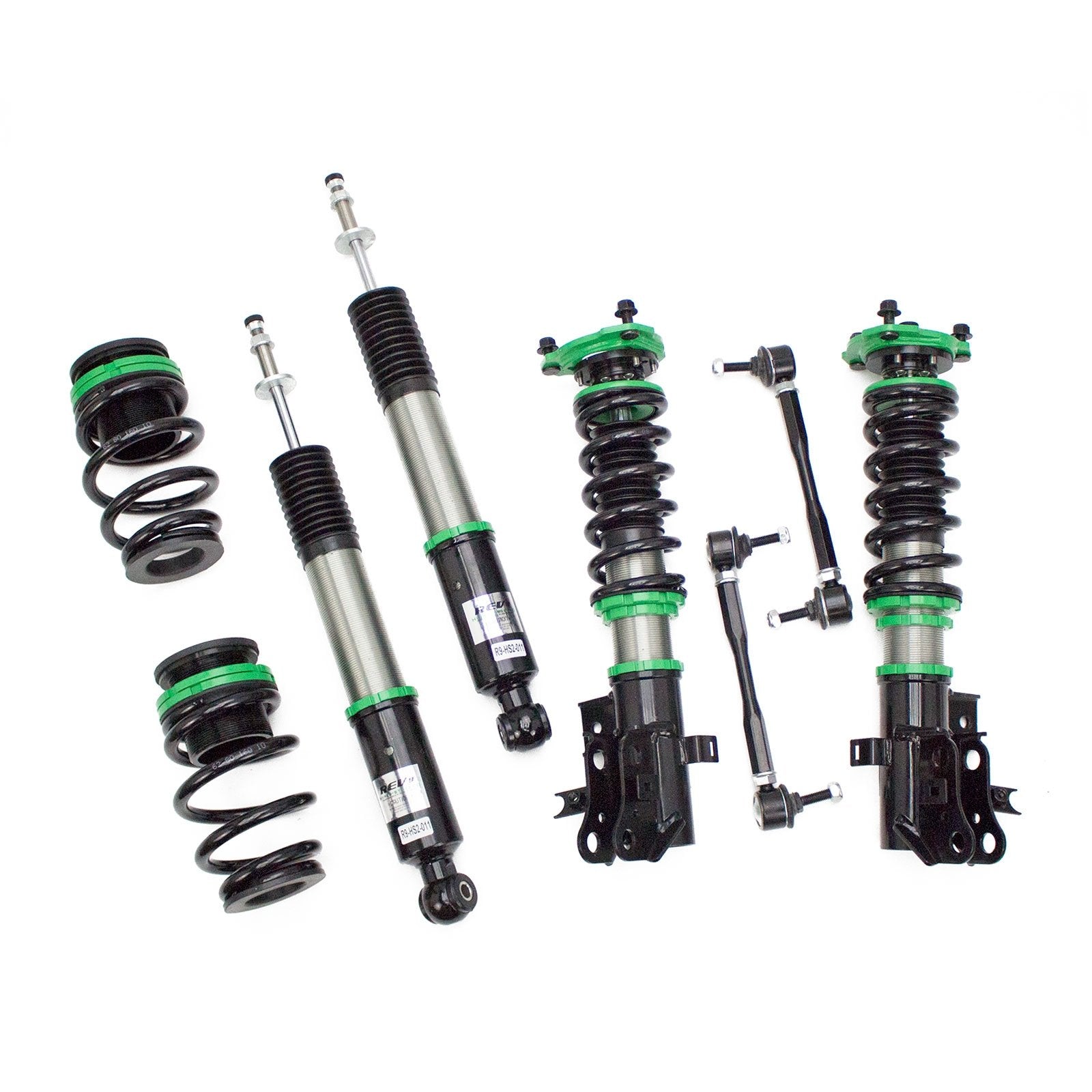 Rev9 R9-HS2-012_1 Hyper-Street II Coilover Suspension Lowering Kit, Mono-Tube Shock w/ 32 Click Rebound Setting, Full Length Adj