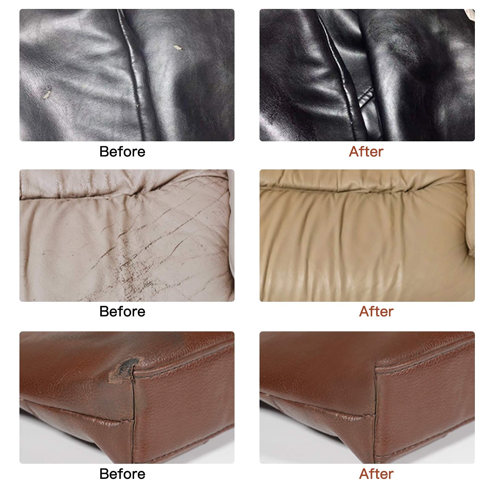 12 Colors Leather Vinyl Repair Kit for Furniture, Vinyl Upholstery Repair for Car Seat Couch Dashboard, Scratch Crack Remove Lea