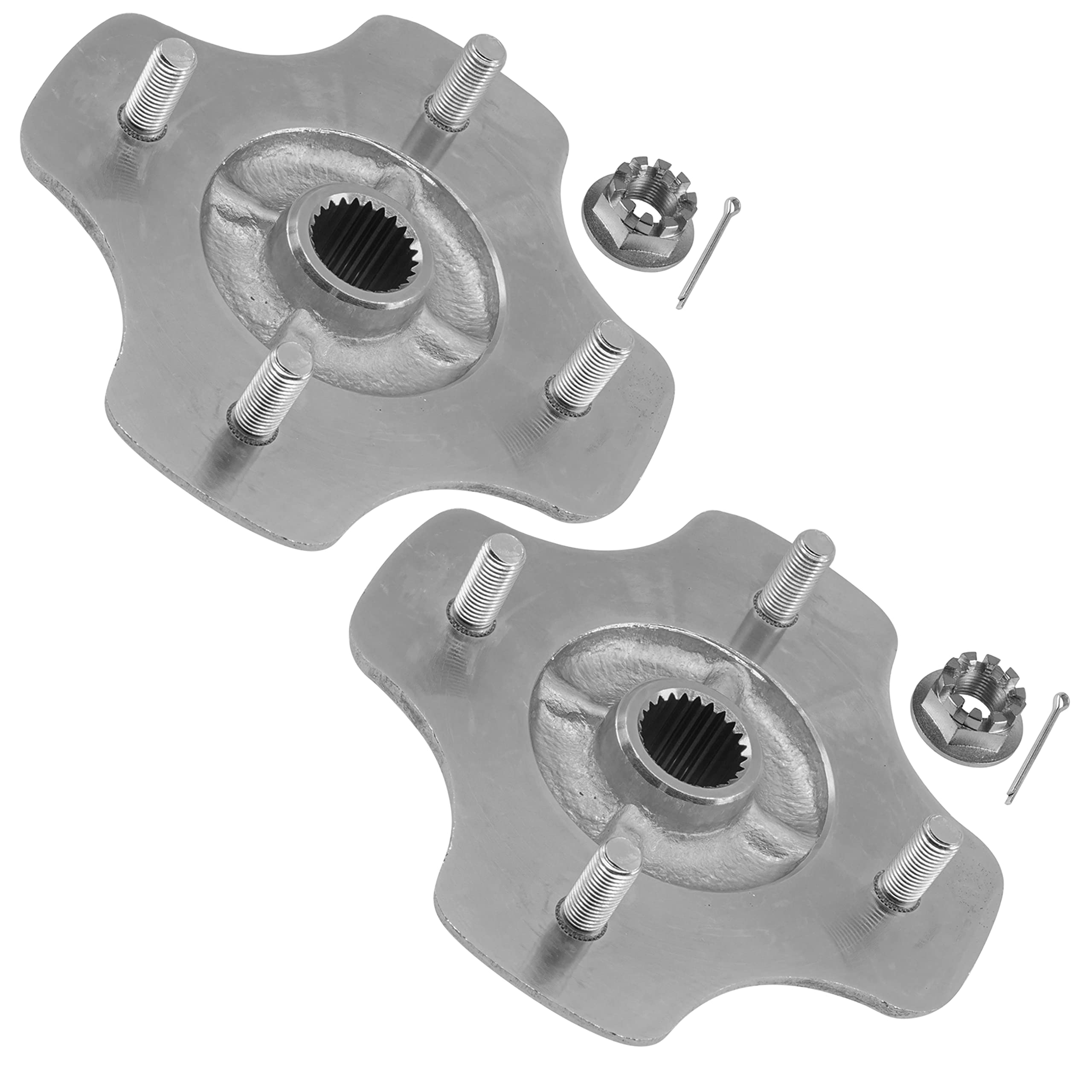 Caltric 2 Rear Axle Wheel Hub with Nut Compatible with Honda Fourtrax 300 TRX300FW & TRX300 2x4 4x4 1988-1992 / Fourtrax 200 TRX