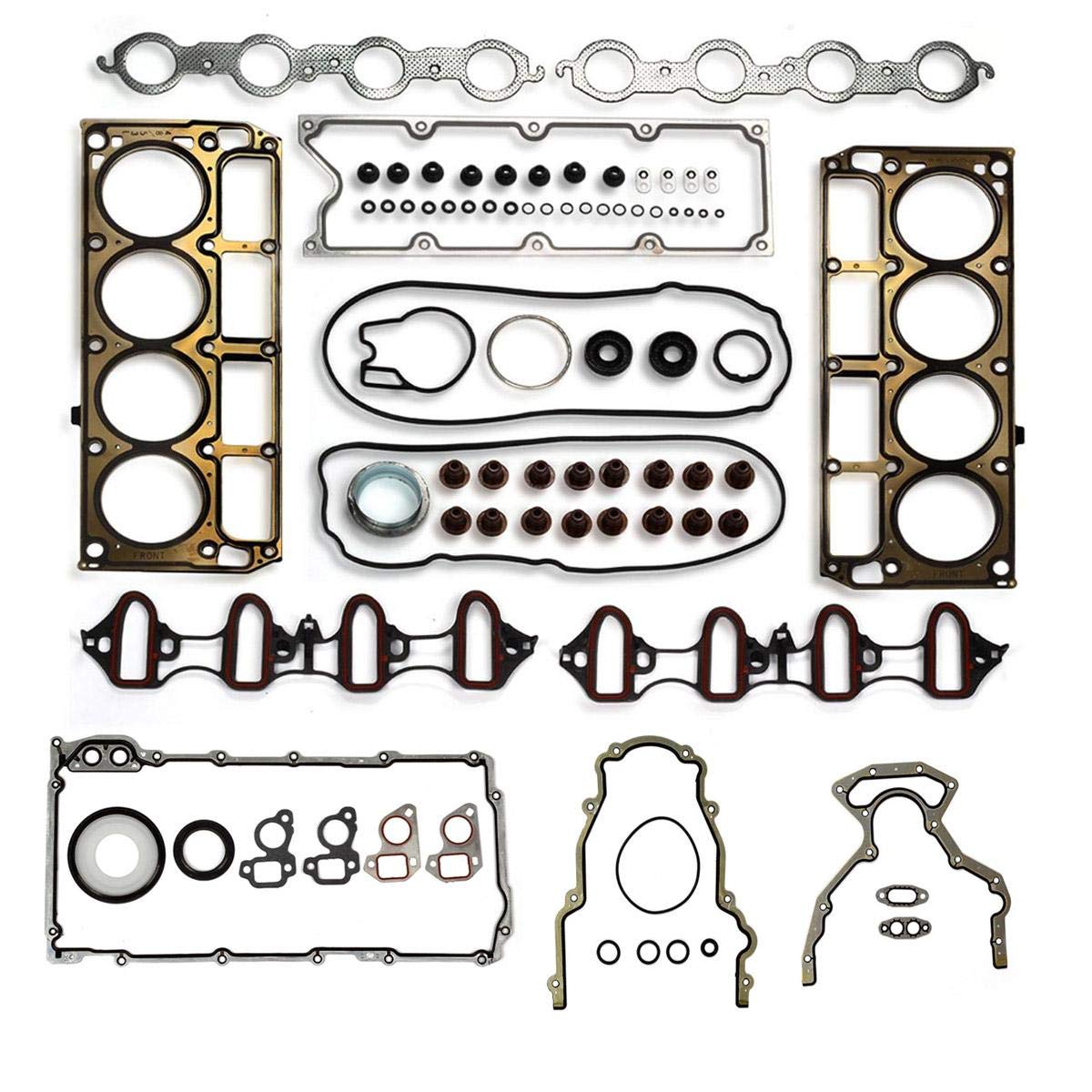 Vincos Full Cylinder Engine Gasket Set HS26191PT-1 for Chevrolet 5.3L V8, Compatible with Avalanche, Silverado, Tahoe, and more