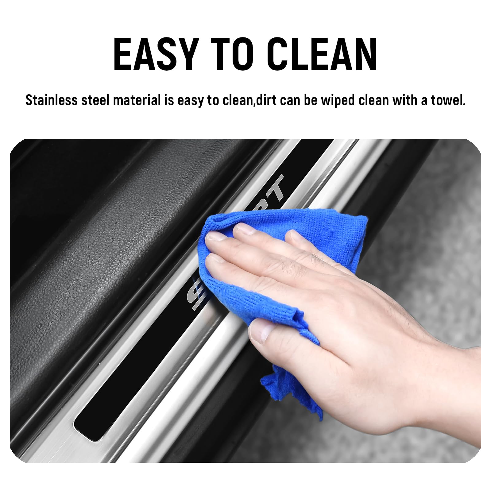 Bercicci 4PCS Door Sill Protector for Honda Pilot 2003-2025 Accessories Stainless Steel Automotive Front and Rear Door Entry Gua