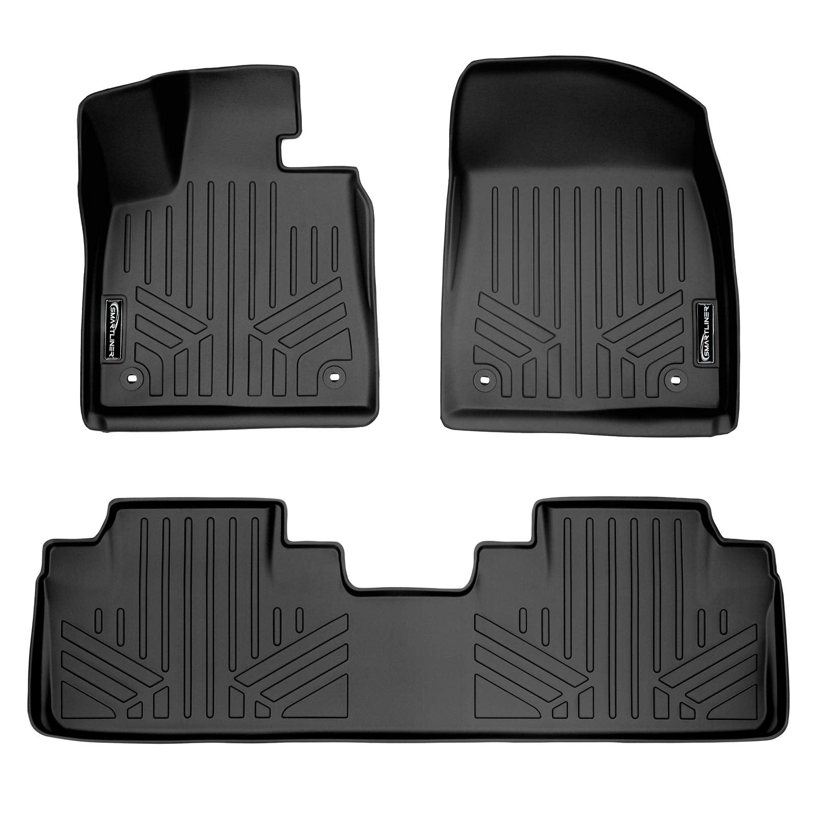 Maxliner Custom Fit Floor Mats 2 Row Liner Set Black Compatible With 2016-2022 Lexus Rx (All Models) / 2018-2022 Rxl (All Models