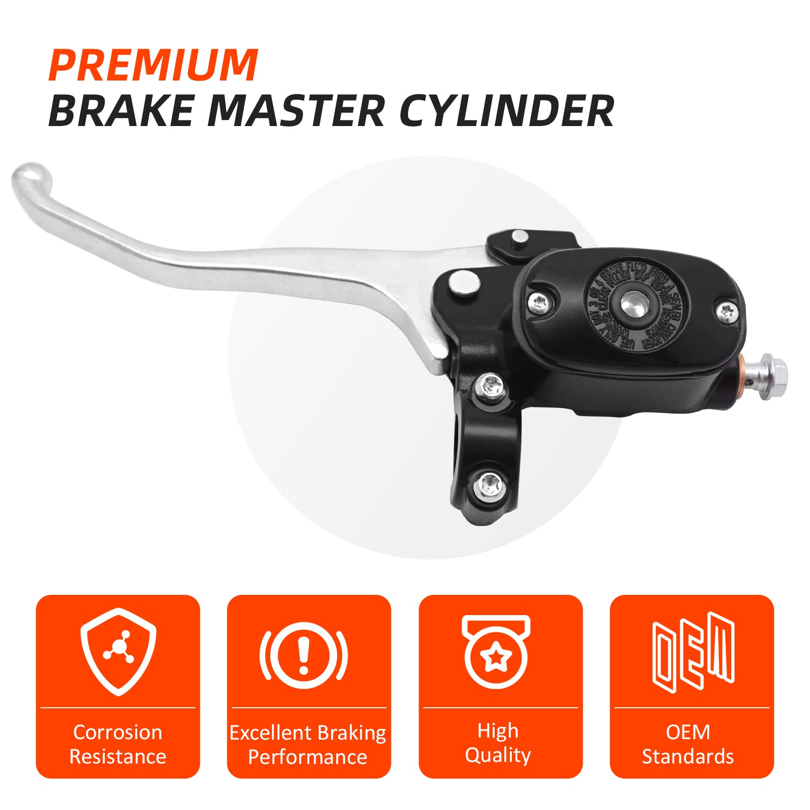 JAVIK Front Brake Master Cylinder for Polaris Sportsman 300-1000, Aluminum, OEM# 2203051, 2010276, 2010440, 2010442,