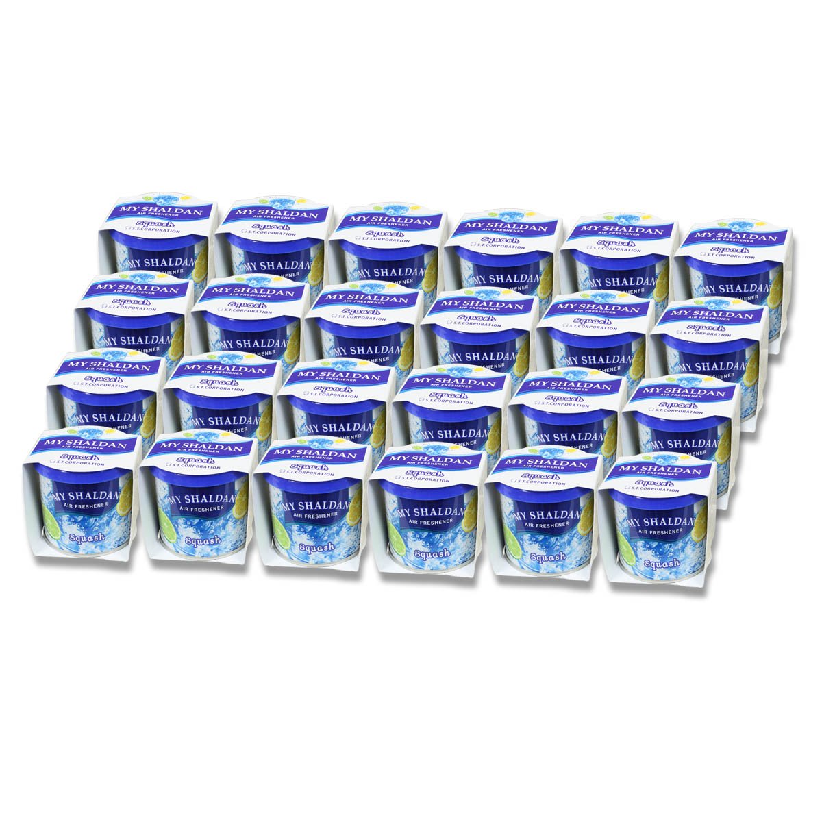 Pack Of 24 My Shaldan Japanese Car Cup-Holder Natural Air Freshener Cans (Squash Scented)